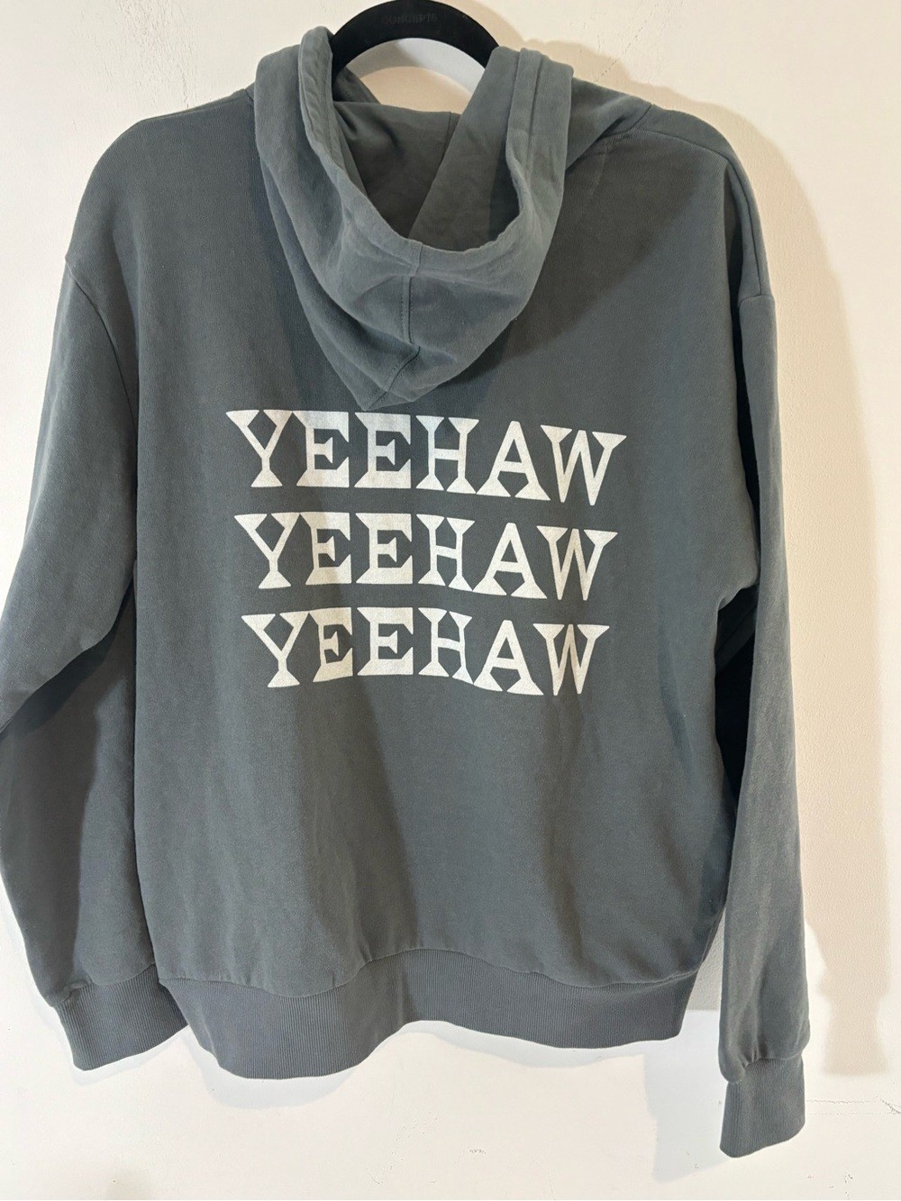 Desert Bloom Women Medium Yeehaw Blue Agave Hoodie Casual Western Fall F18