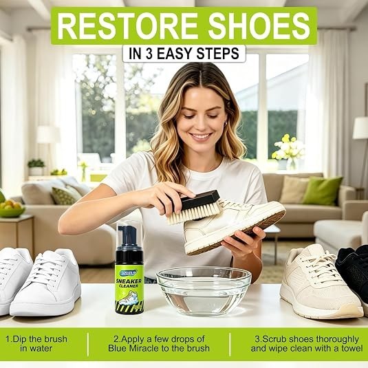 Sneaker Cleaning Kit, Foam Cleaner for White Shoes, PU & Synthetic, Canvas, Mesh