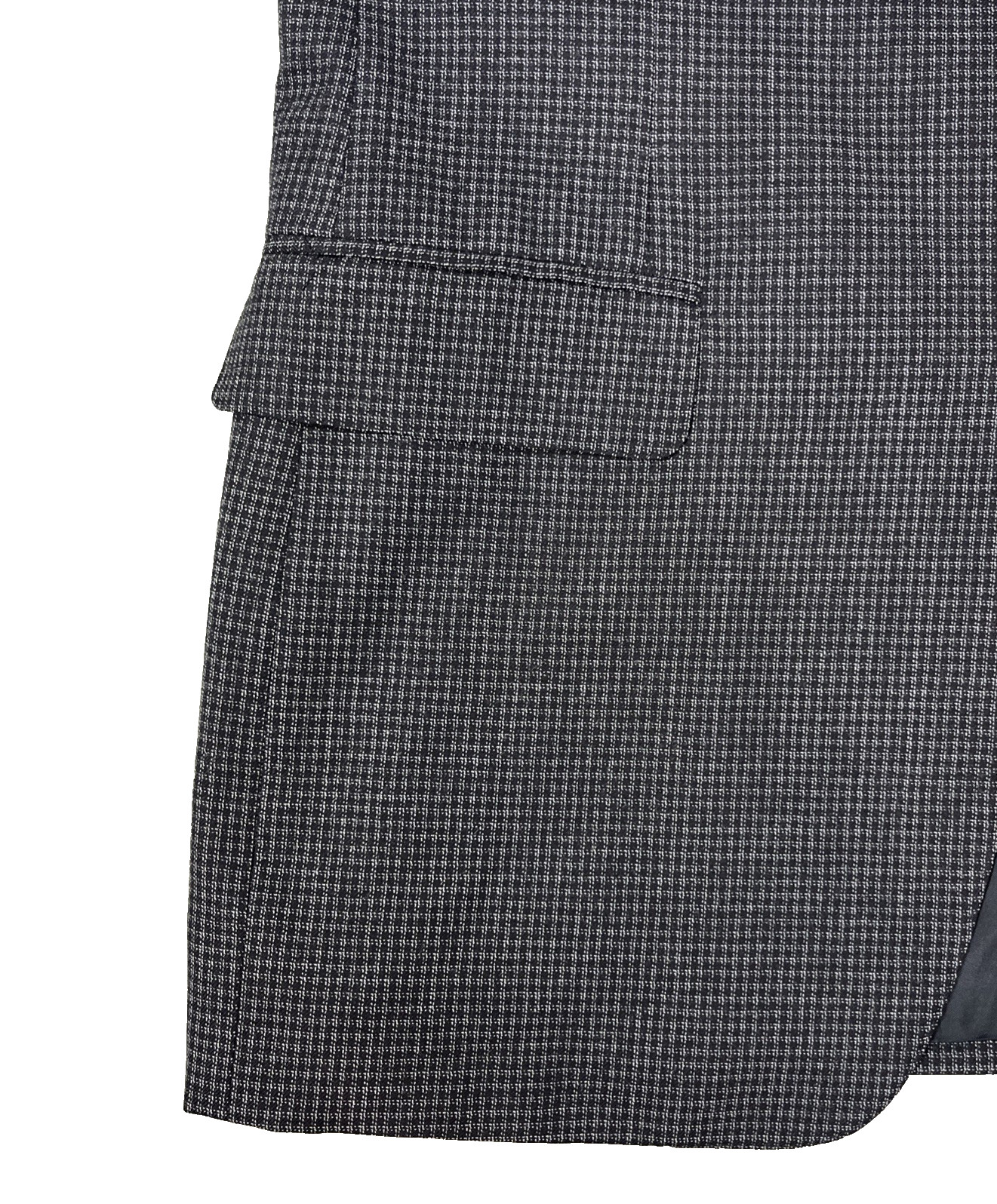 Canali Mens Wool Micro Check Textured Weave Black Blazer Jacket EU 50 /US 40R