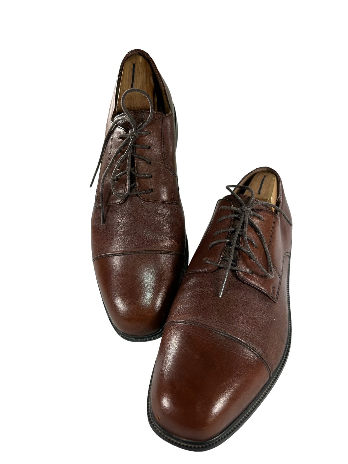 Bostonian Size Size 10 M Mens Brown Leather Dress Cap Toe Shoes