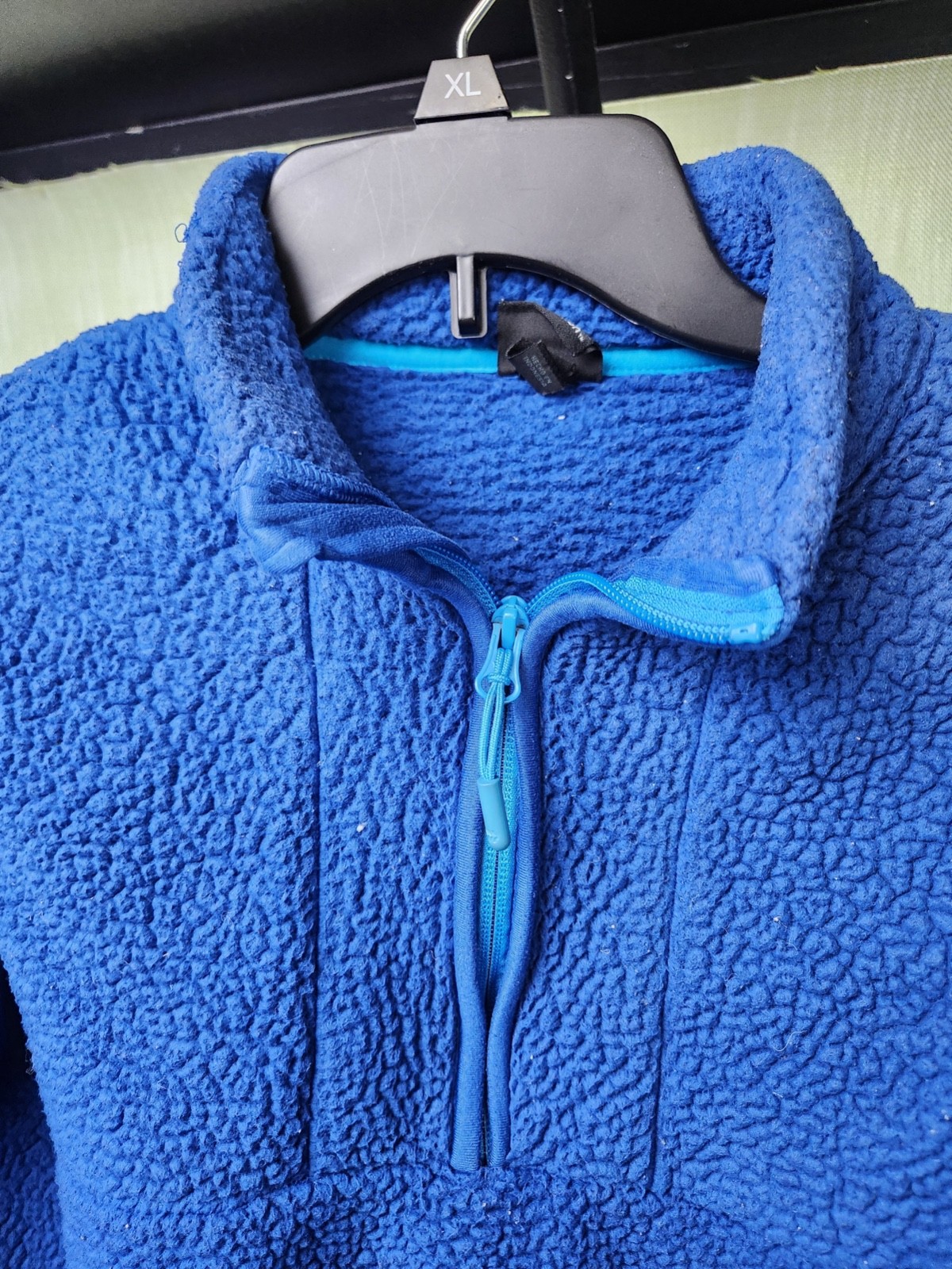 All In Motion Fleece Blue Pullover Large 12-14 1/4 Zip 20X25 A7