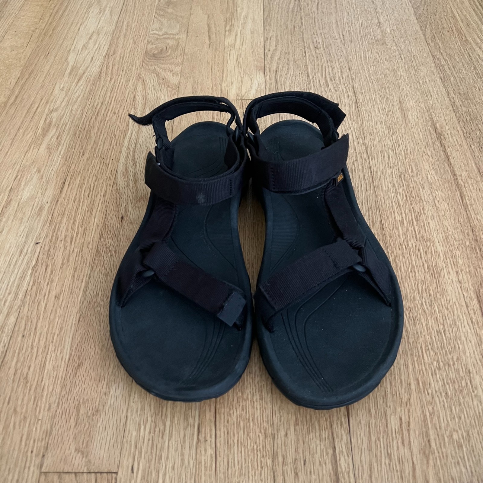 Teva Men’s Hurricane 4 Black Hiking Active Adjustable Strap Sandals Size 12