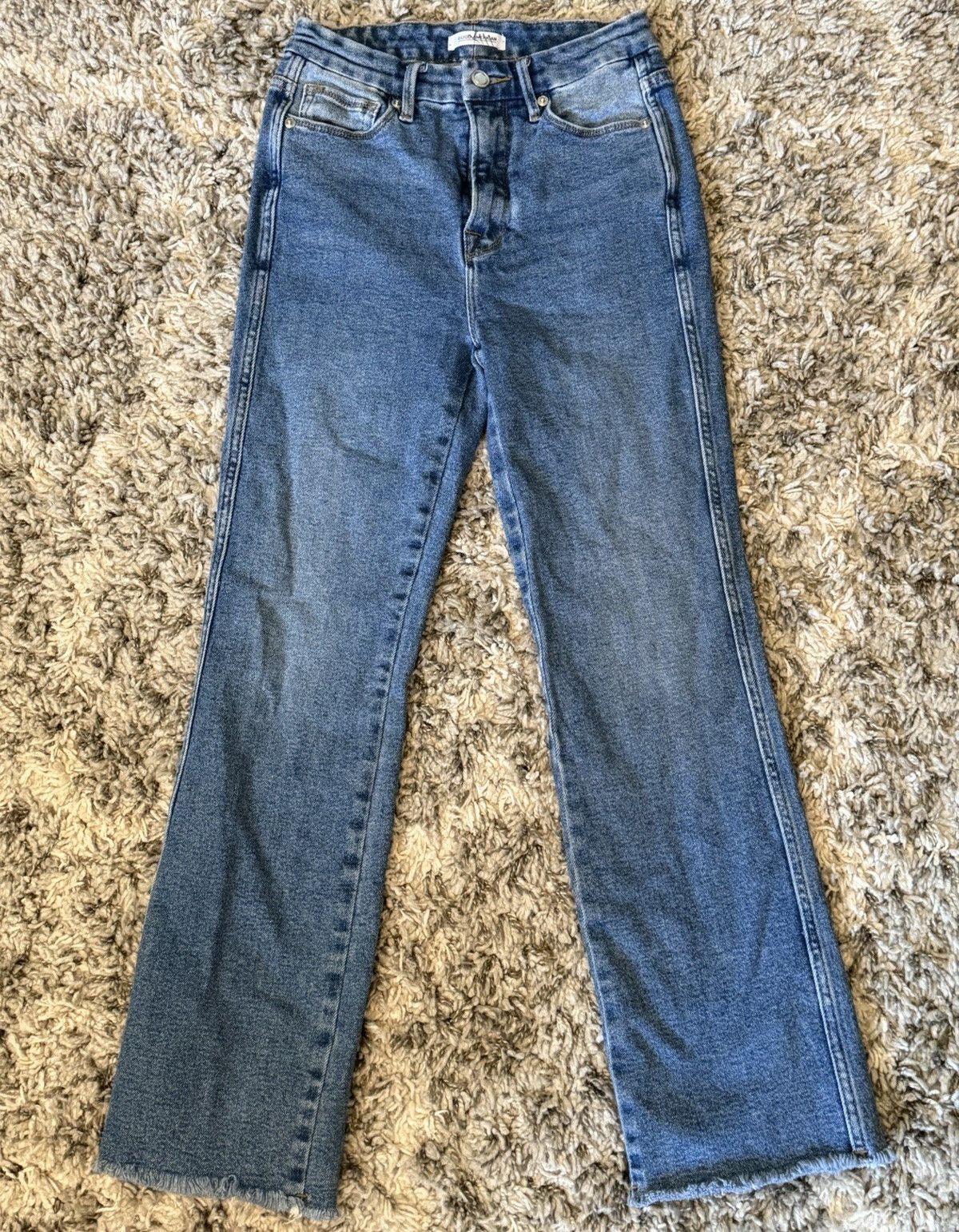 Good American Women’s High Rise Skinny Stretch Blue Medium Wash Denim Jeans