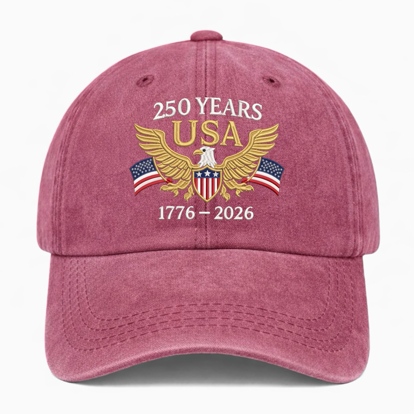 America 250 Years Hat 1776-2026 Patriotic Eagle USA Flag Dad Cap Gift Adjustable