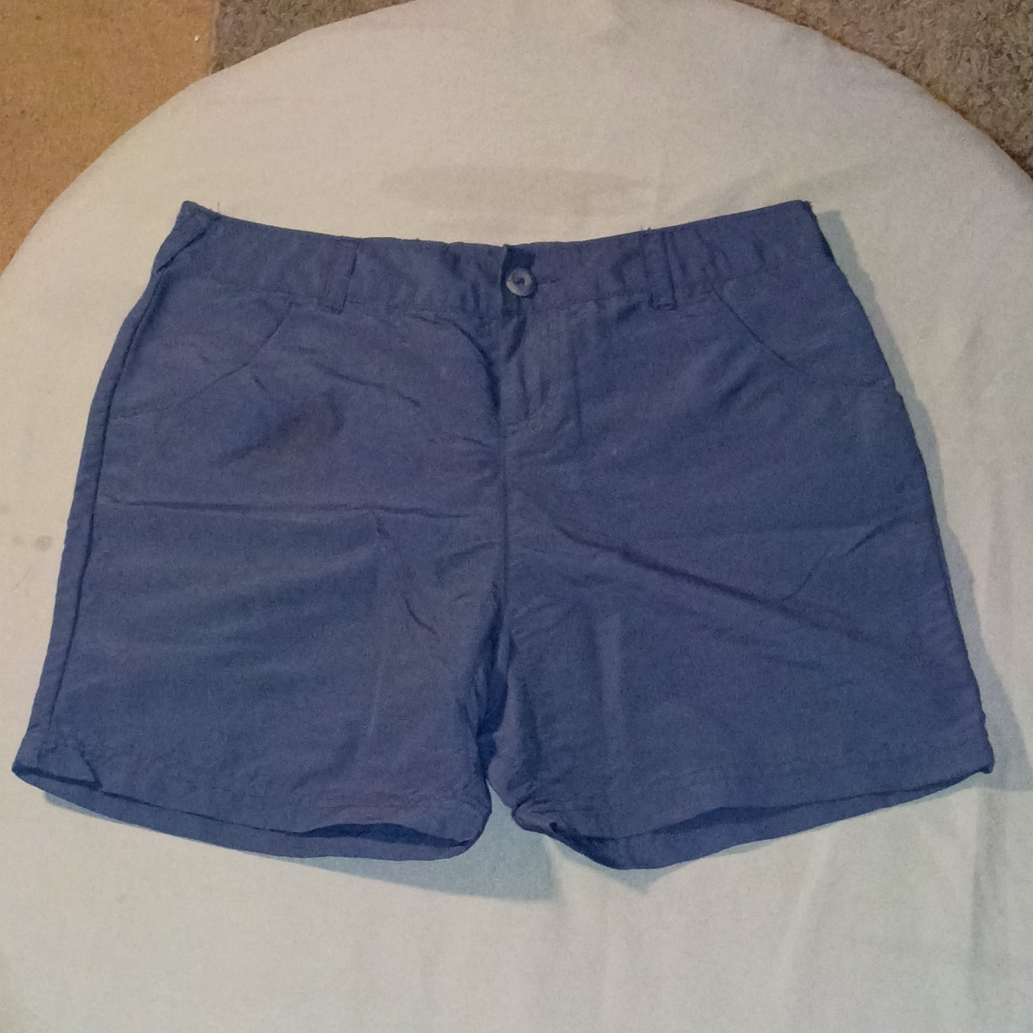 Columbia PFG Shorts Women’s Sz 6 Blue Nylon Stretch Camp Hiking 5.5” Inseam NEW