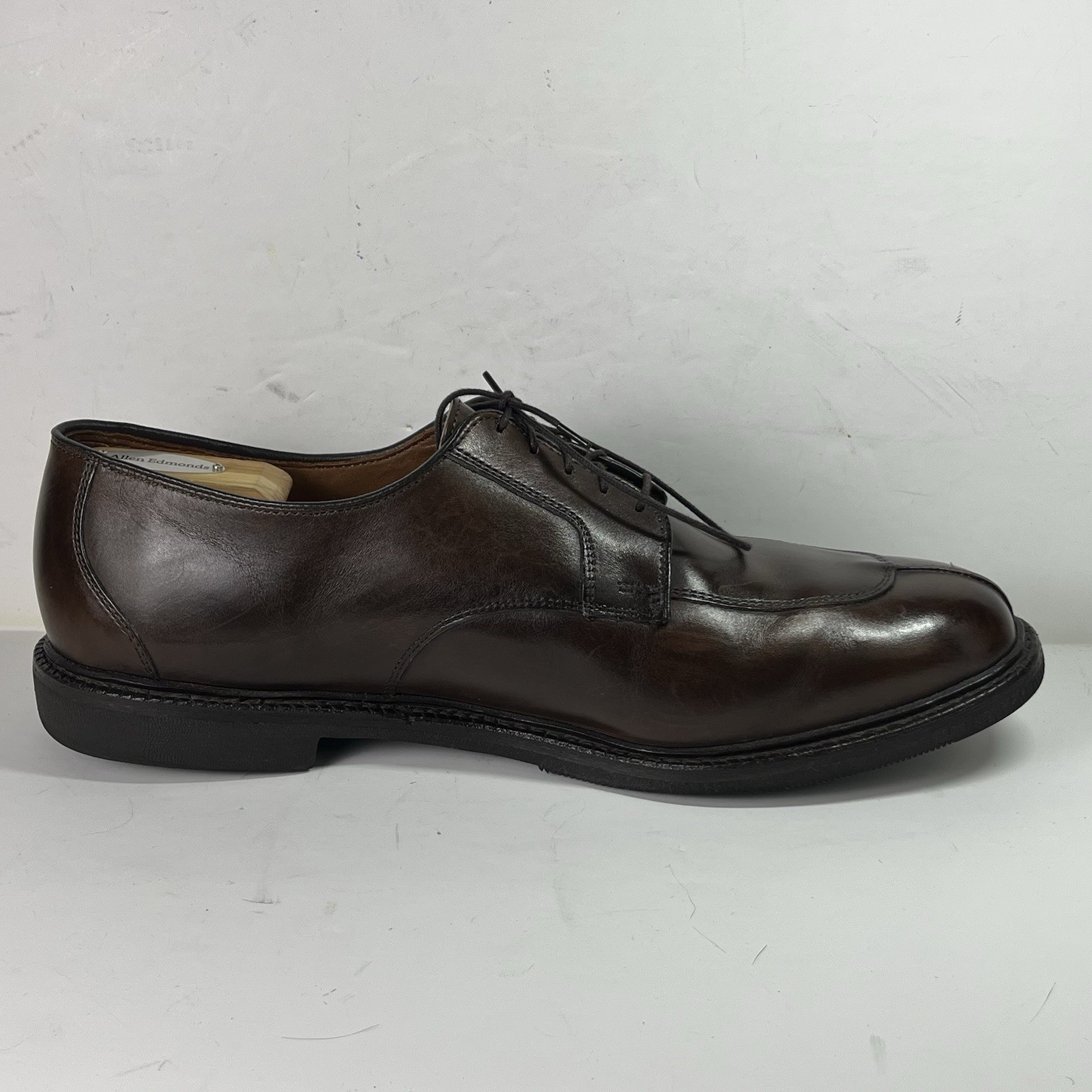 Allen Edmonds Ashton Brown Leather Split Toe Derby Shoes W/removable Insole 14 D