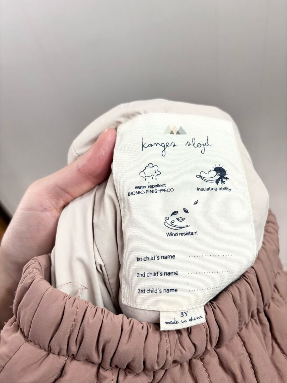 Konges Sløjd Juno Thermo Pants Cameo Brown pink size 3 years girls