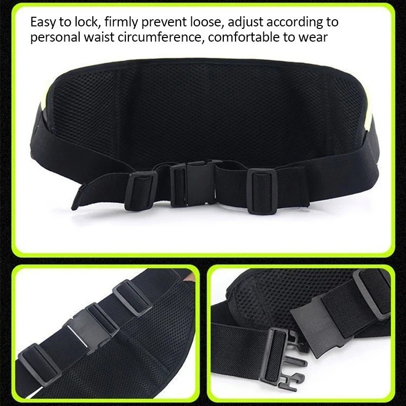 Waterproof Sport Runner Waist Bum Bag Running Jogging Belt Pouch Zip Fanny Pack