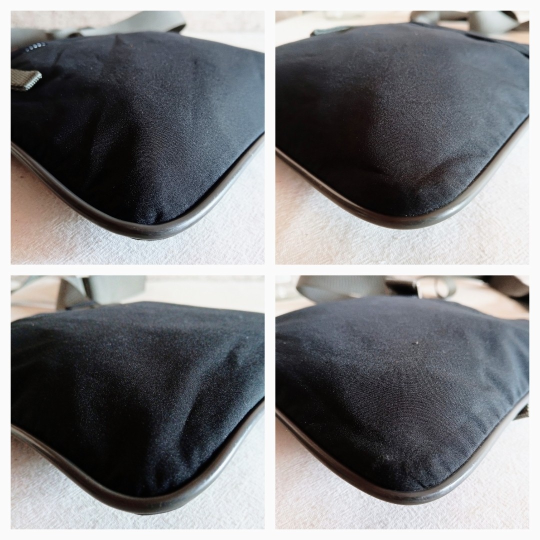 PRADA Sports Nylon Pochette Shoulder Bag Black Size: W:7.9 × H:7.9 in.