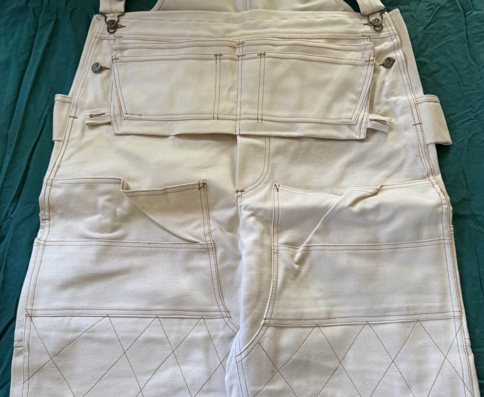 Vintage Ben Davis Overalls Mens Carpenter USA Natural Color 40×32 New Old Stock