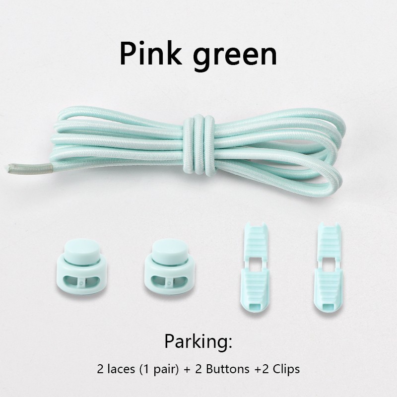 No Tie Elastic Shoelaces Lock Laces Shoe Strings Sports w/ Locking Toggle