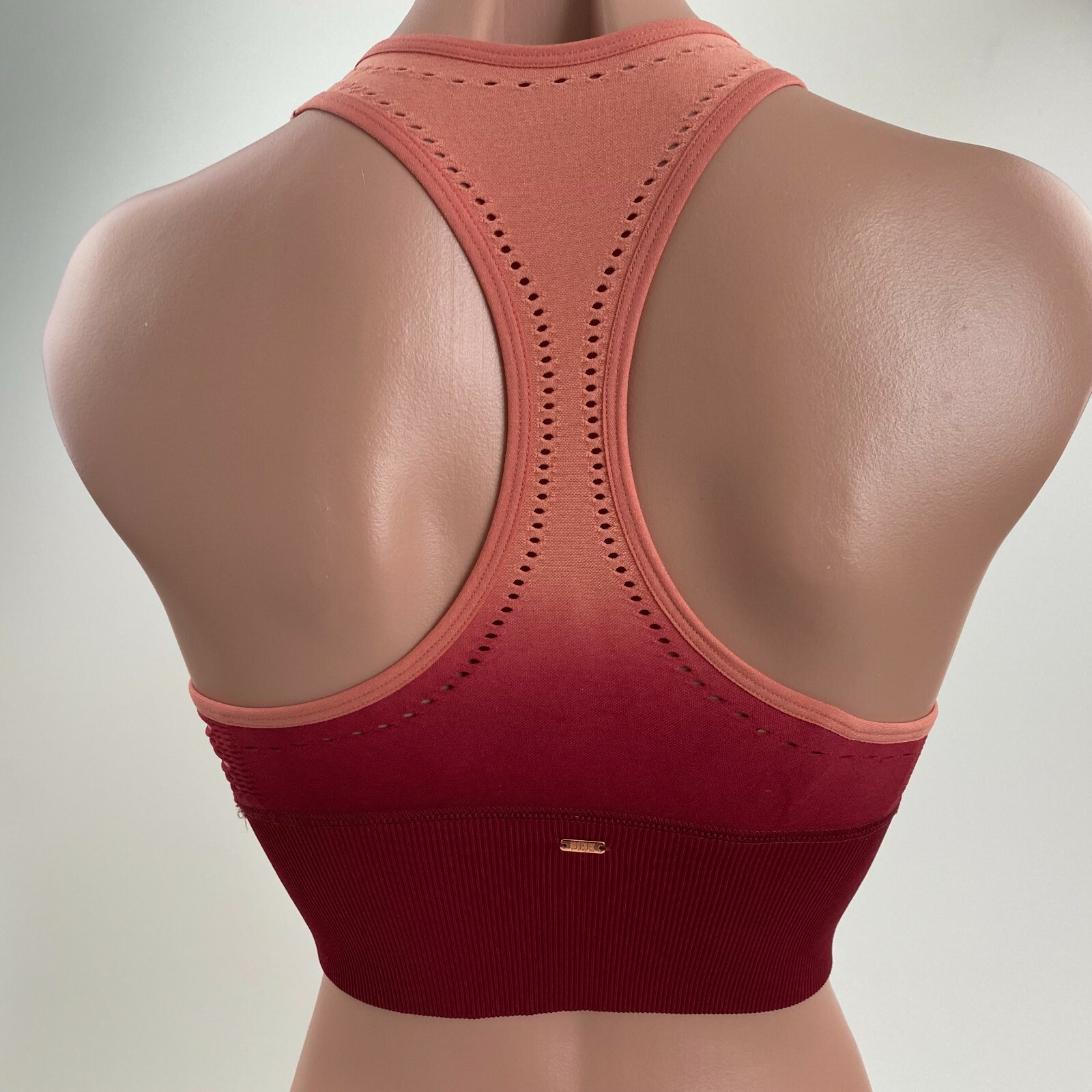 Victoria’s Secret PINK Seamless Lightly Lined Bralette Bra Orange Size L NWT