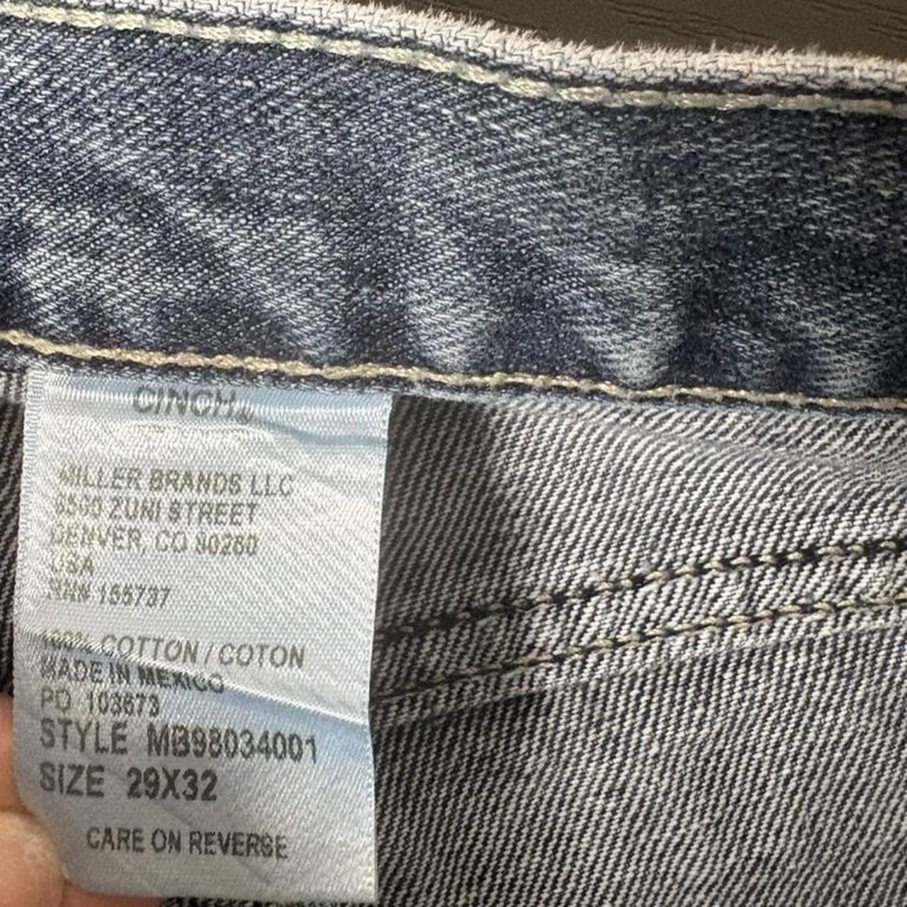 Cinch Men’s Blue Denim Bootcut Cotton Jeans Medium Wash 5-Pocket Zip/Button