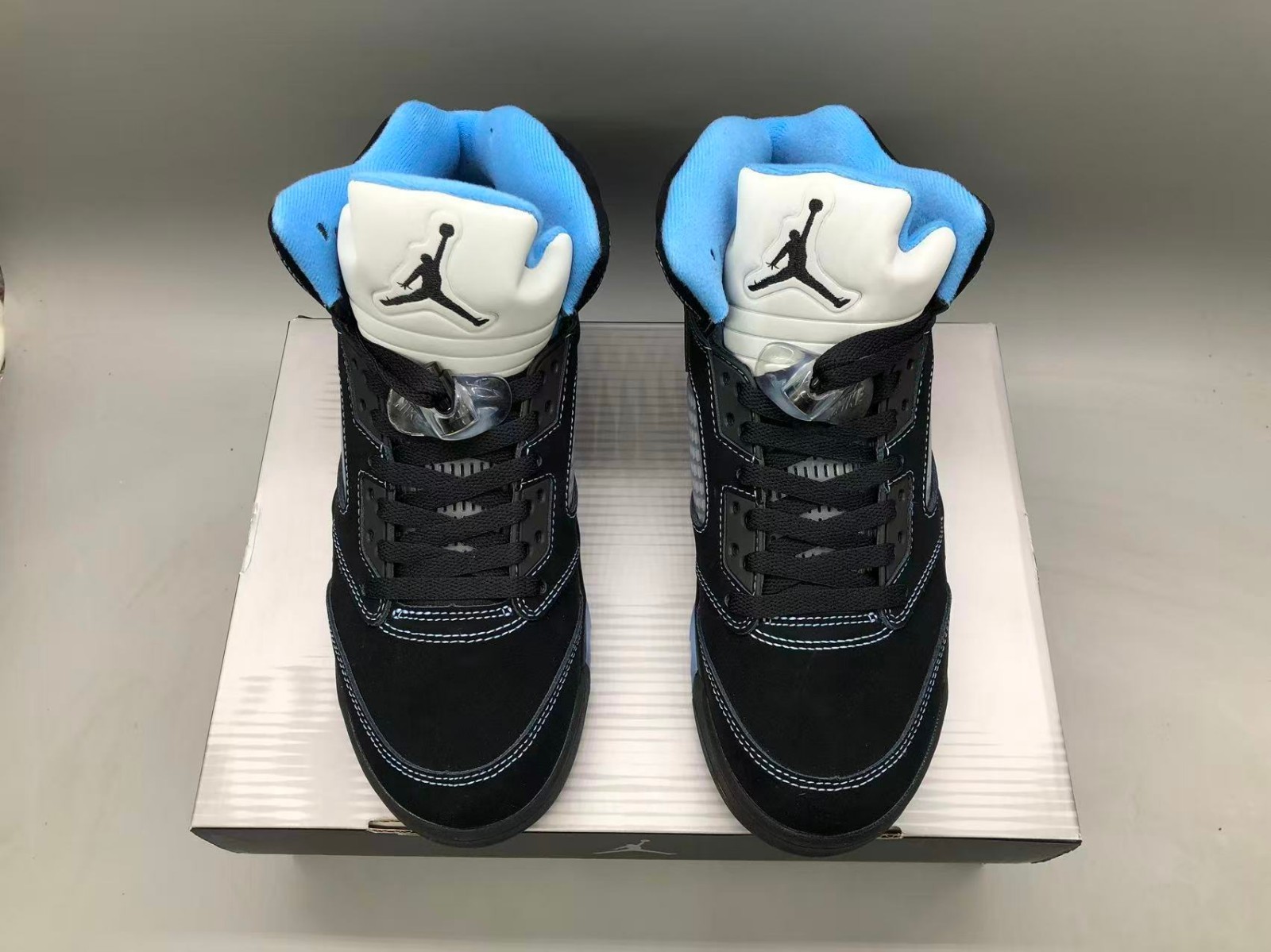 Jordan 5 Black University Blue” Men’s Basketball Shoes High Top
