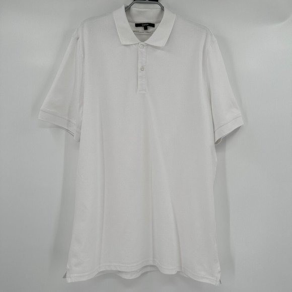 Quince Men’s Organic Cotton Stretch Luxe Pique Polo Shirt White sz M NWT No Logo