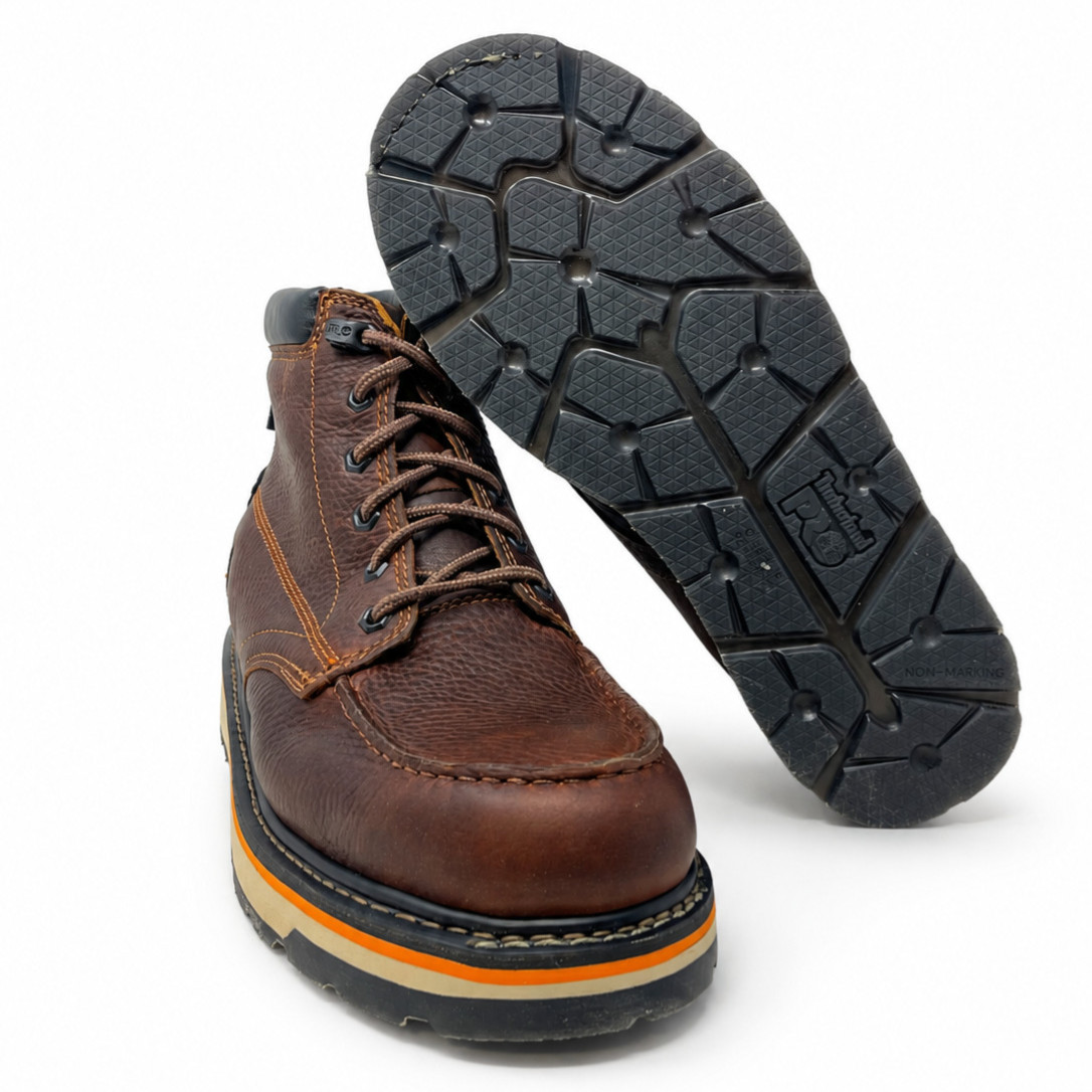 TIMBERLAND PRO GRIDWORKS 6″ WATERPROOF SOFT TOE WORK BOOT TB0A1KRQ214 BROWN NEW