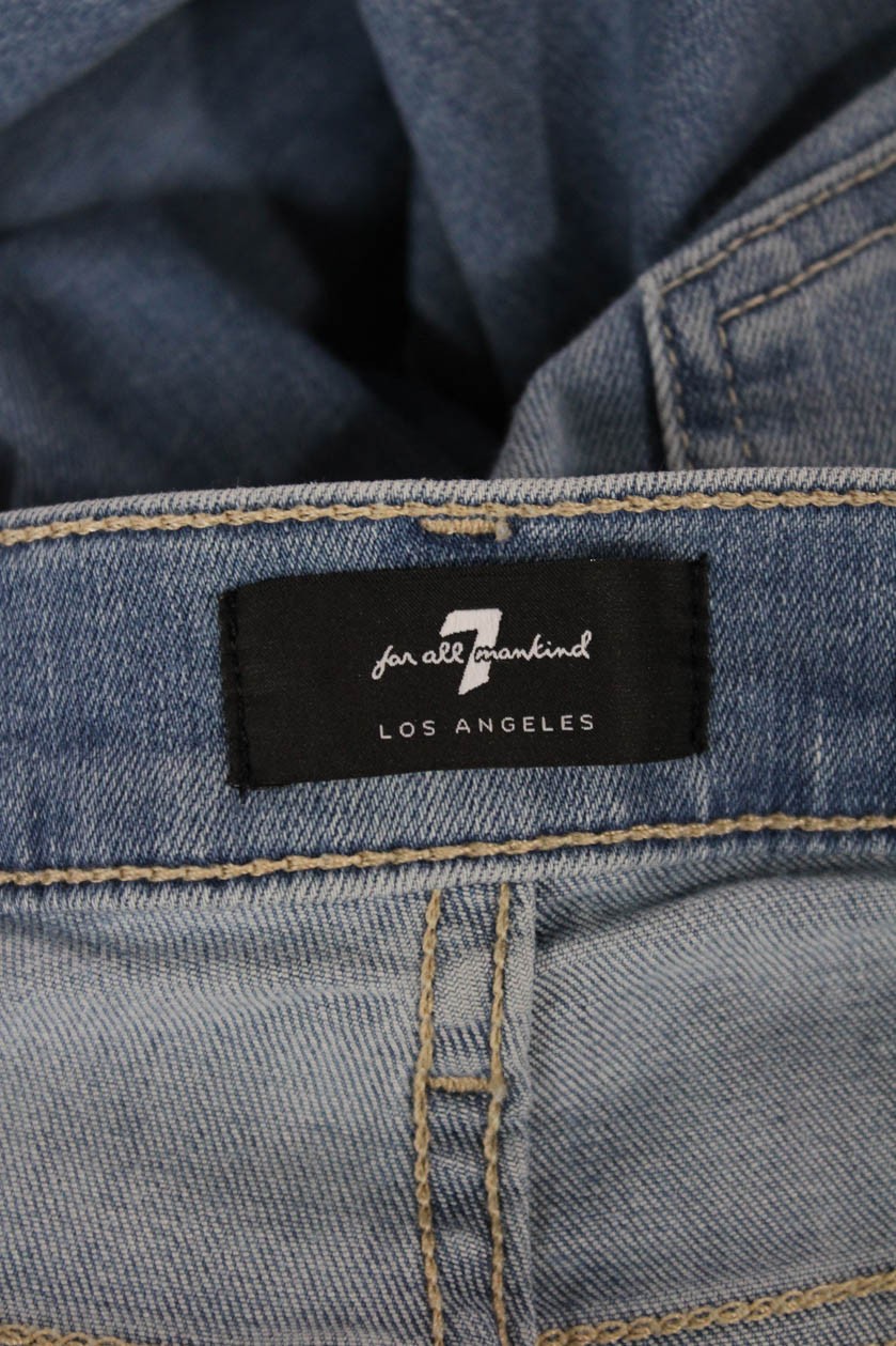 7 For All Mankind Womens Blue Flared Jeans Size 28