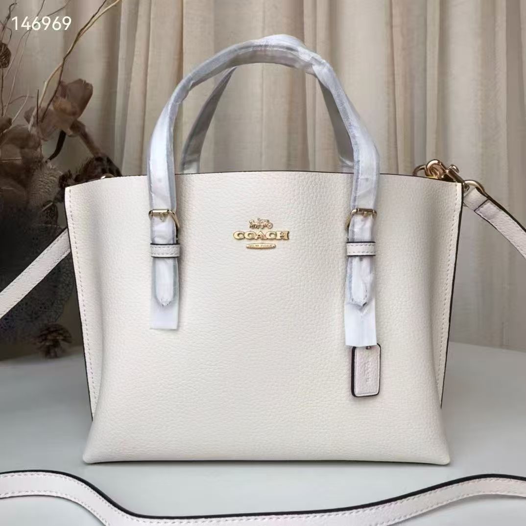 NWT Coach C4084 IMF2L MOLLIE TOTE 25 2Way Shoulder Bag White New Free Shipping