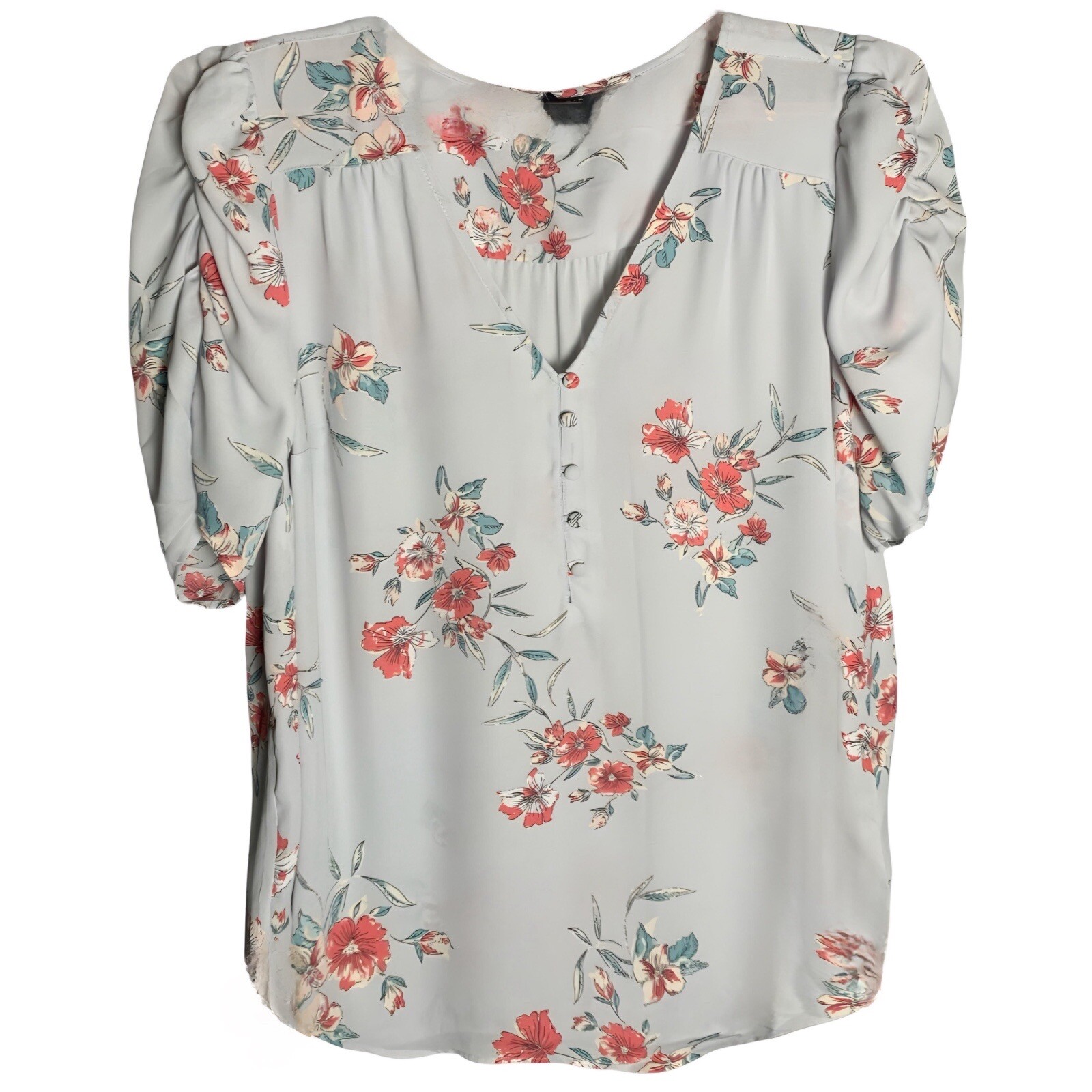 TORRID Harper Georgette V-Neck Ruched Sleeve Blouse NWT Size 2X