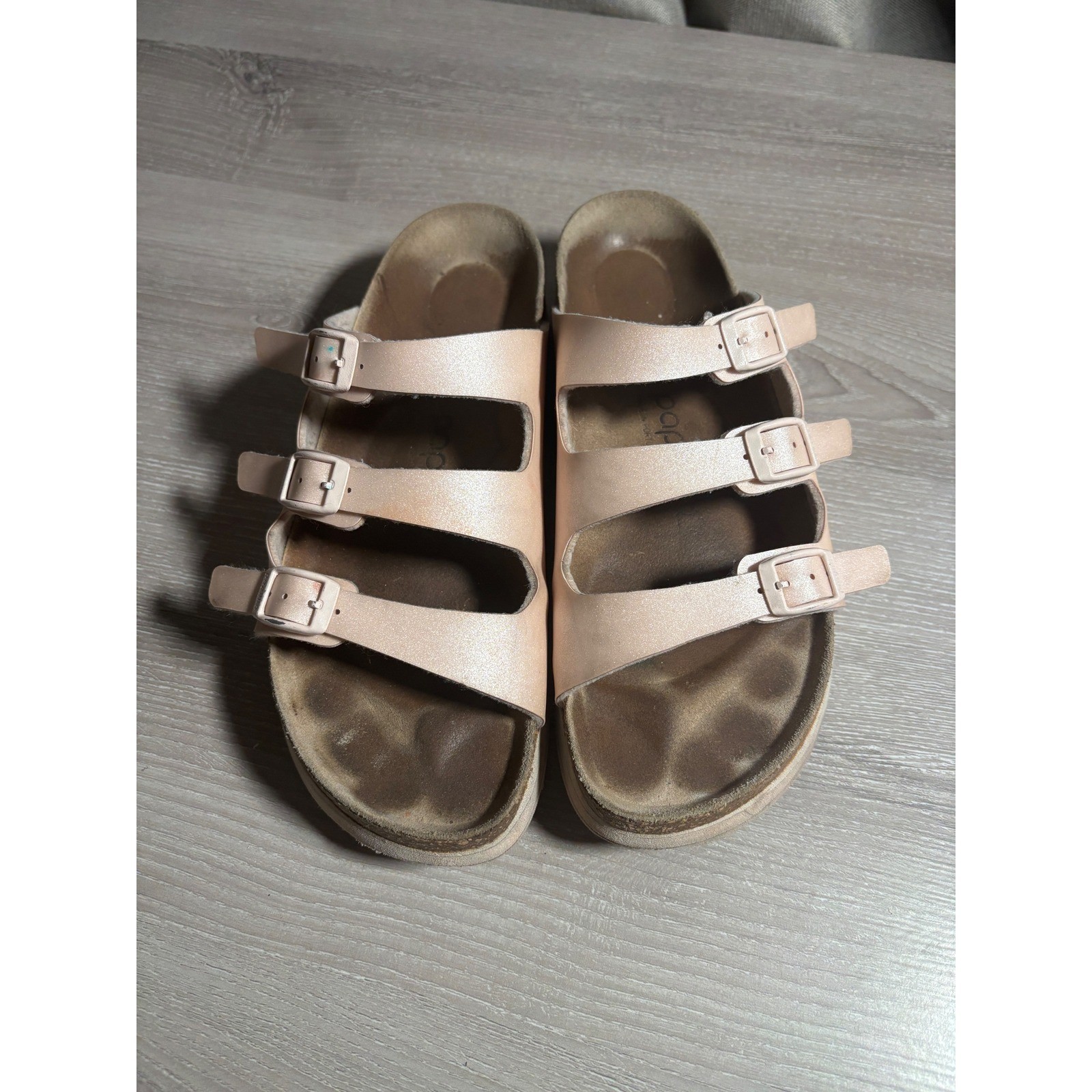 Papillio by Birkenstock Florida Platform Sandals Rose Pink Metallic 37 US 6-6.5