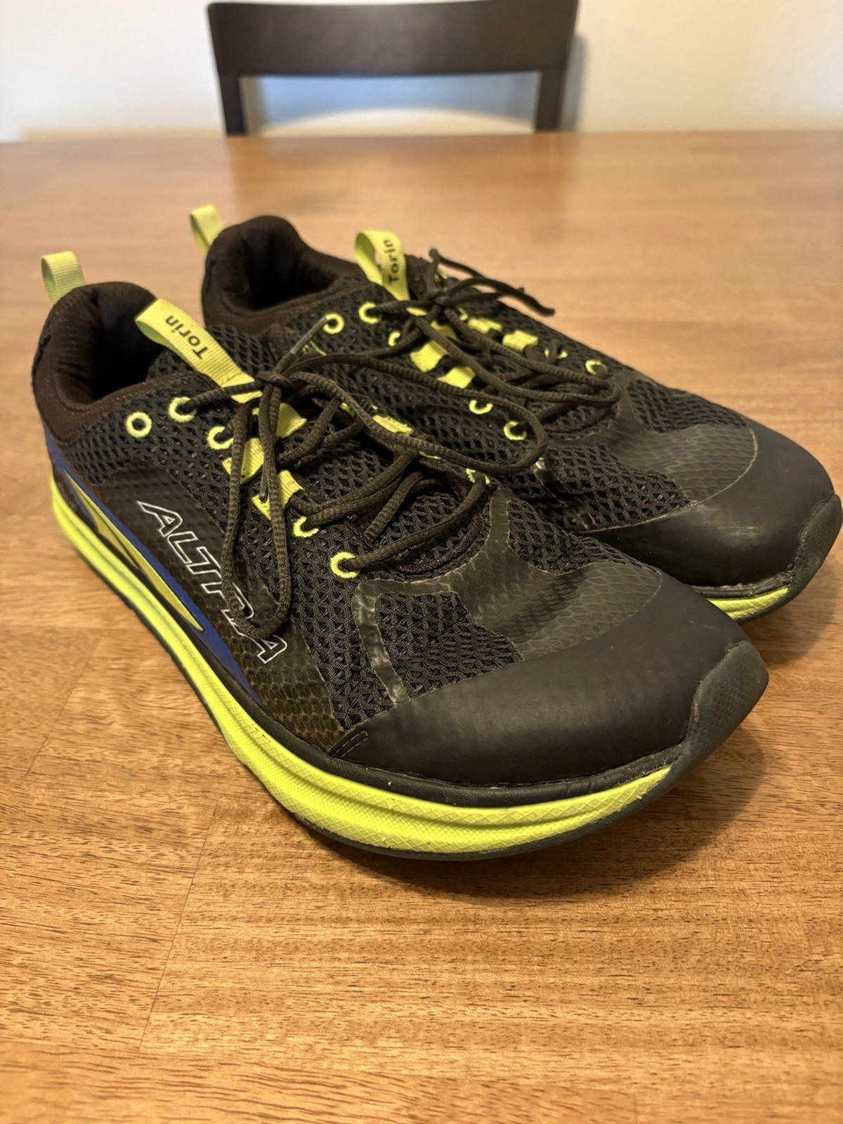 Altra Torin Zero Drop Running Shoes Men’s 12.5 Black Neon Green Blue Athletic