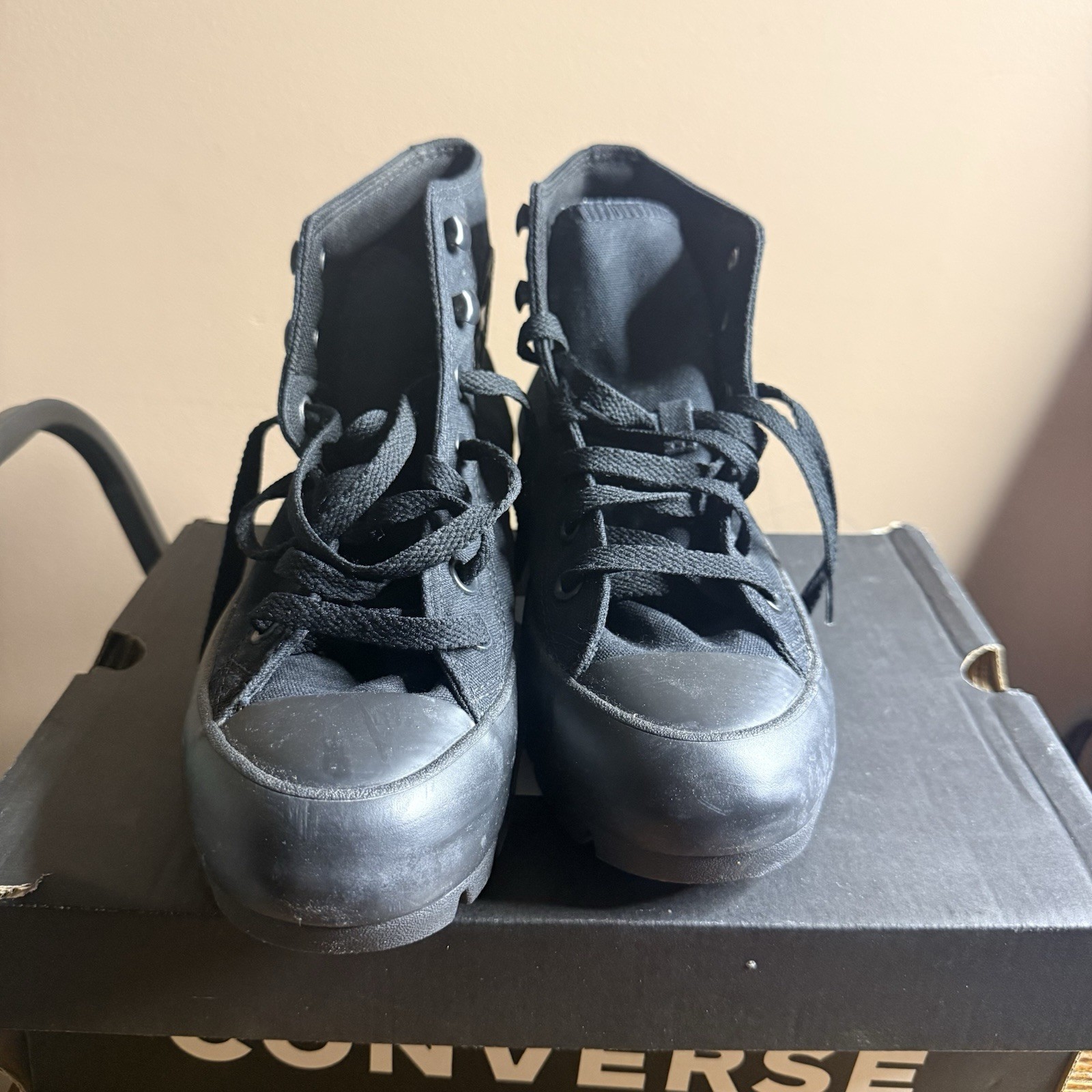Converse Chuck Taylor All Star Lugged High Top Black Monochrome Women’s 569891C