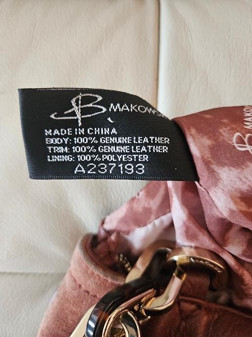 B. Makowsky Layla Brown Leather and Suede Hobo – A237193