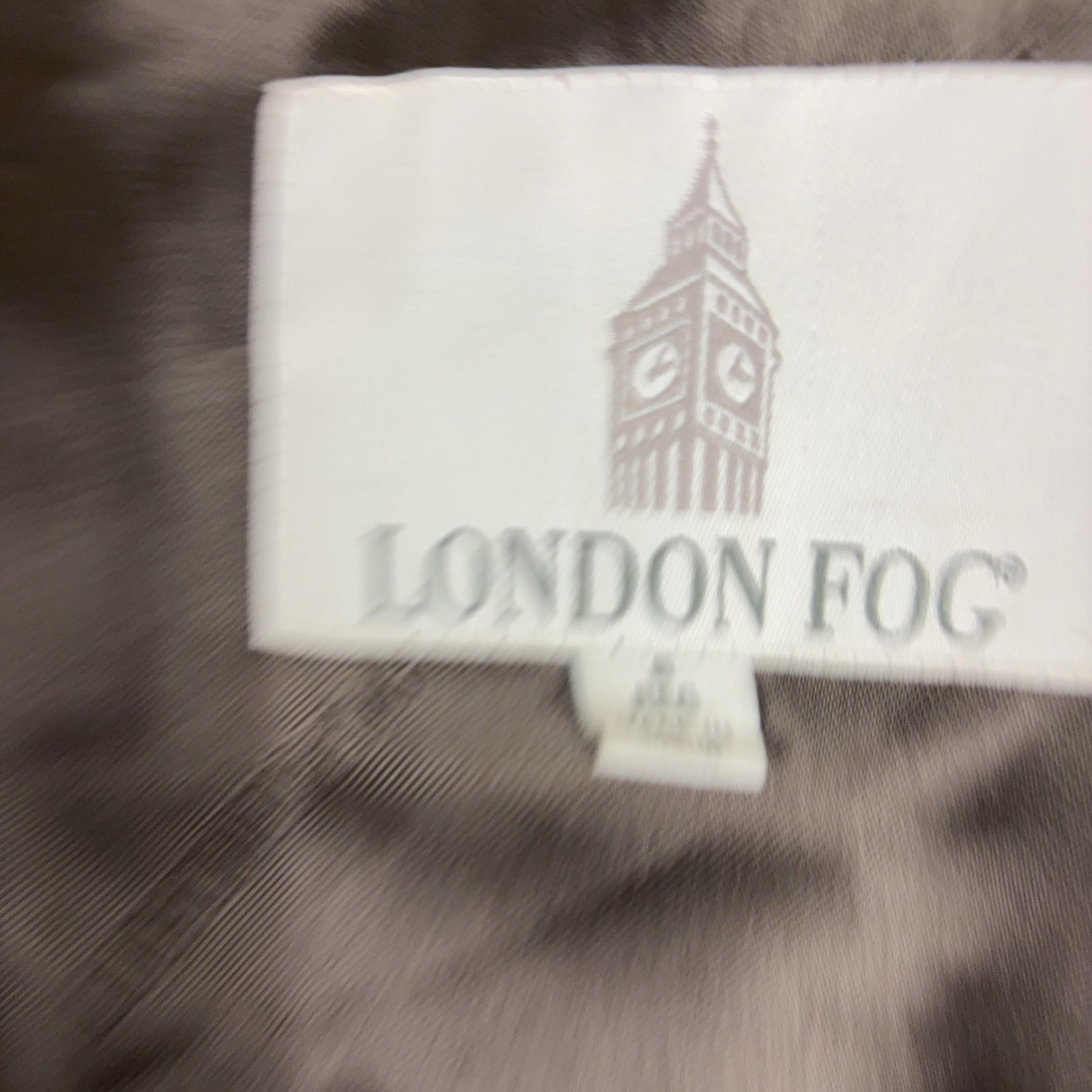 London Fog Coat Mens M Beige Trench Coat Collared Lined Pockets Cotton