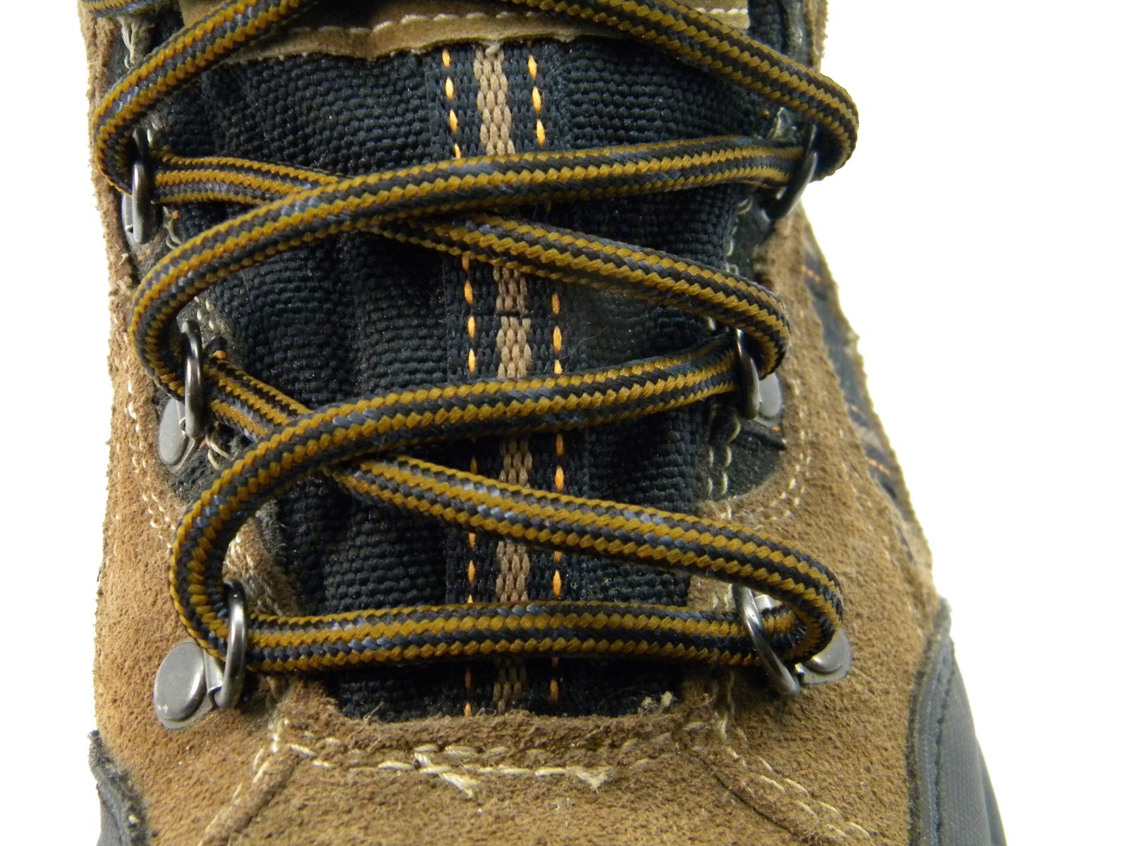 2 Pair Rust w/ Black 7/32 Thick Heavy Duty shoelaces made with kevlar strands