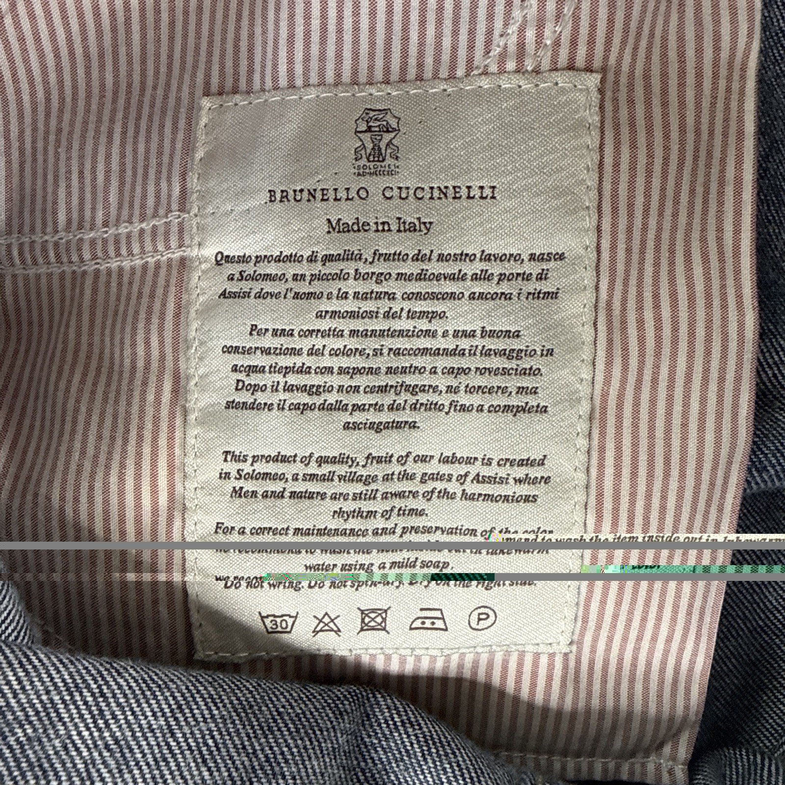 Brunello Cucinelli Mens Controllo Denim Jeans Size 54 (IT) Blue Made In Italy