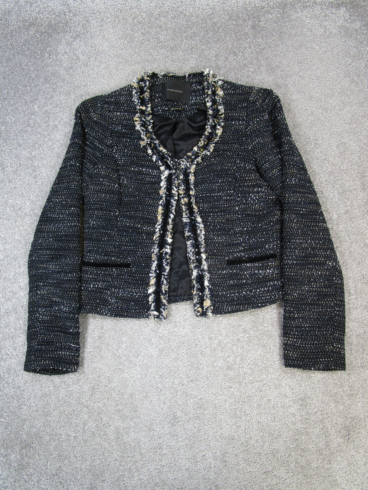 Maison Scotch Jacket Womens 1 Black Blue Beige