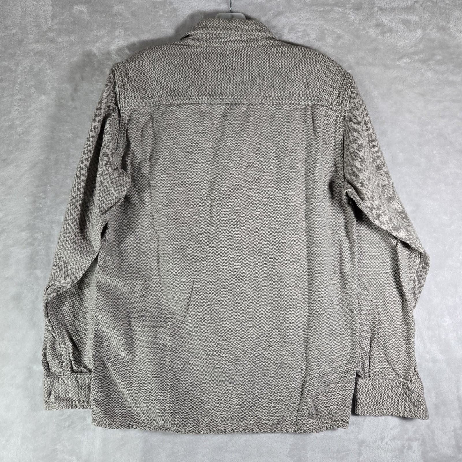 3sixteen Cotton Flannel Mens Size Medium Button Up Herringbone Pattern Read Des!