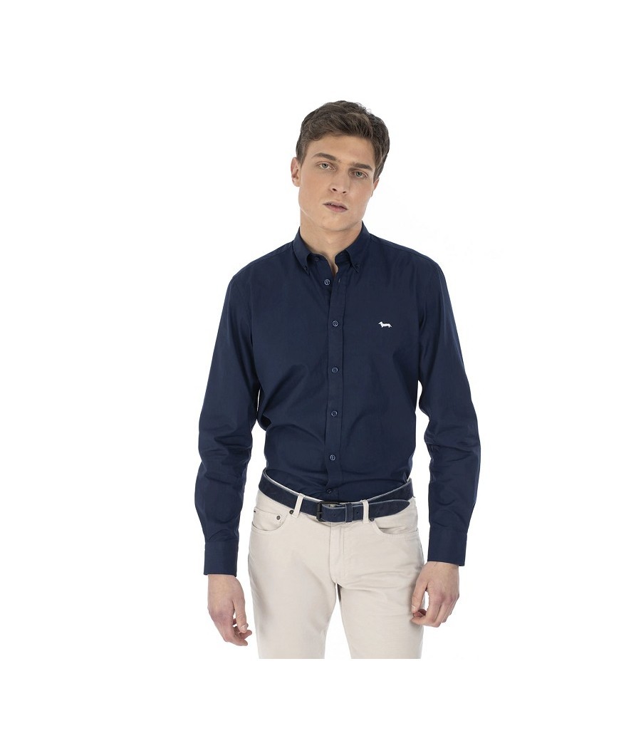 HARMONT & BLAINE – SOLID COLOUR COTTON SHIRT