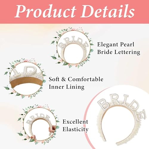 Elegant Pearl Bride Headband Bride To Be Headband with Exquisite Pearls Bridal