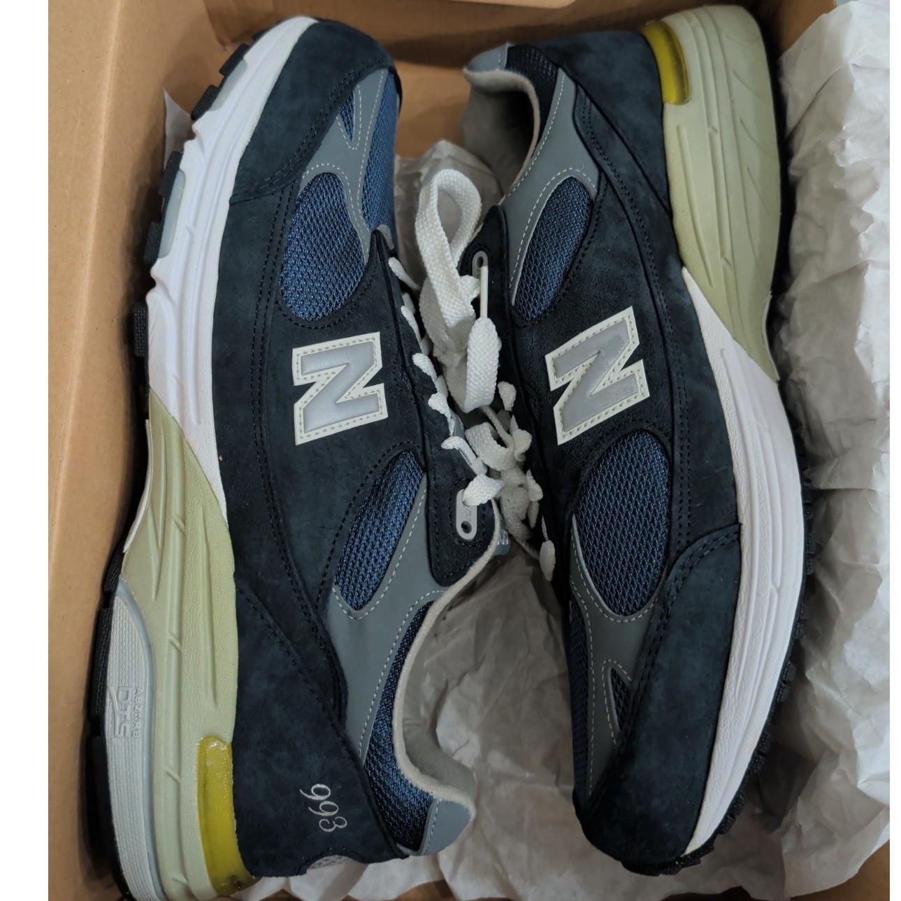 New Balance MADE in USA 993 Core Navy MR993NV Men’s Shoe Size 12 width 4E READ