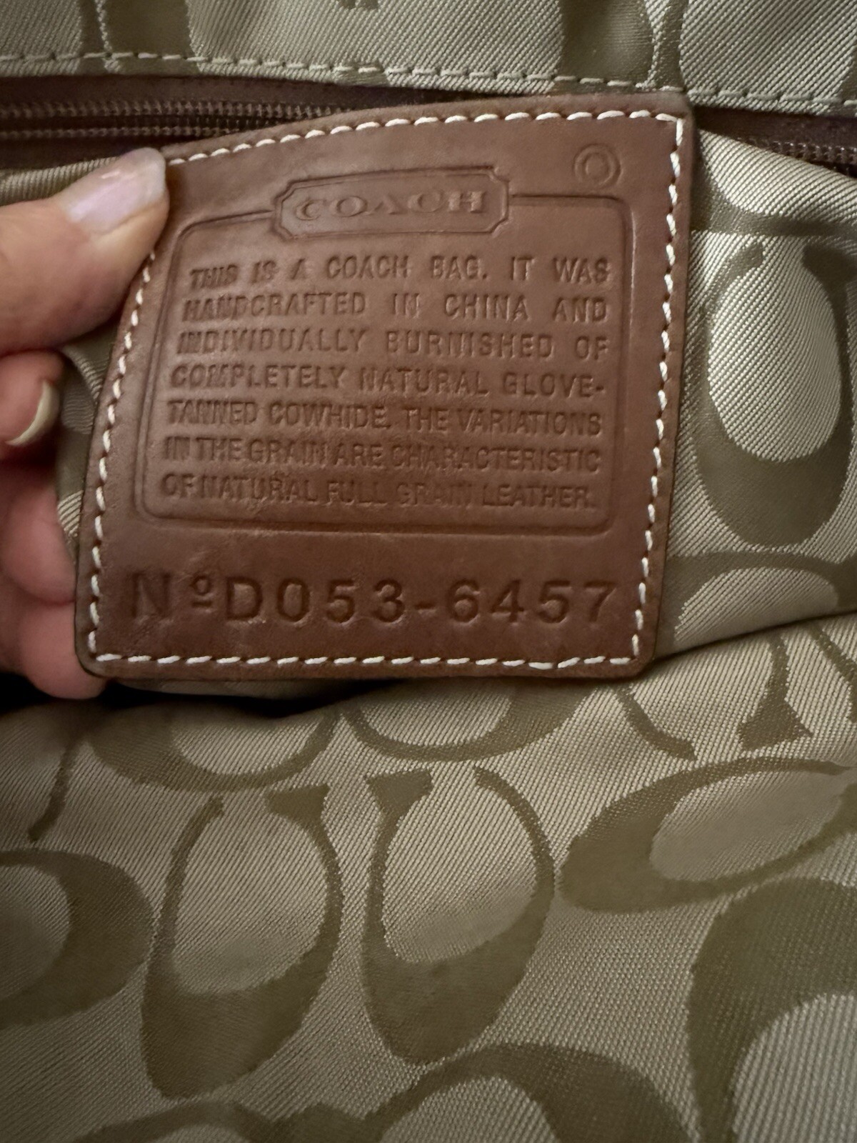 COACH leather brown shoulder bag briefcase laptop bag gently used as shown
