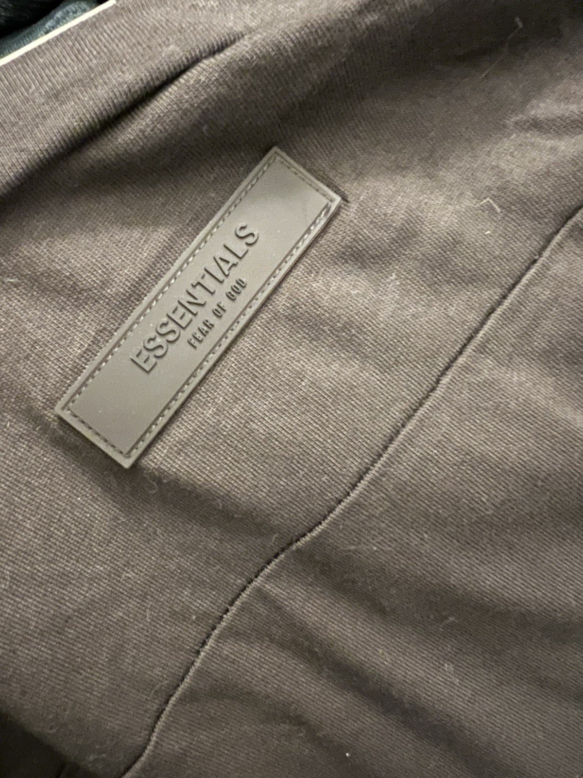 Fear of God Essentials 77 Football Tee Washed Charcoal Grey Cropped Size S