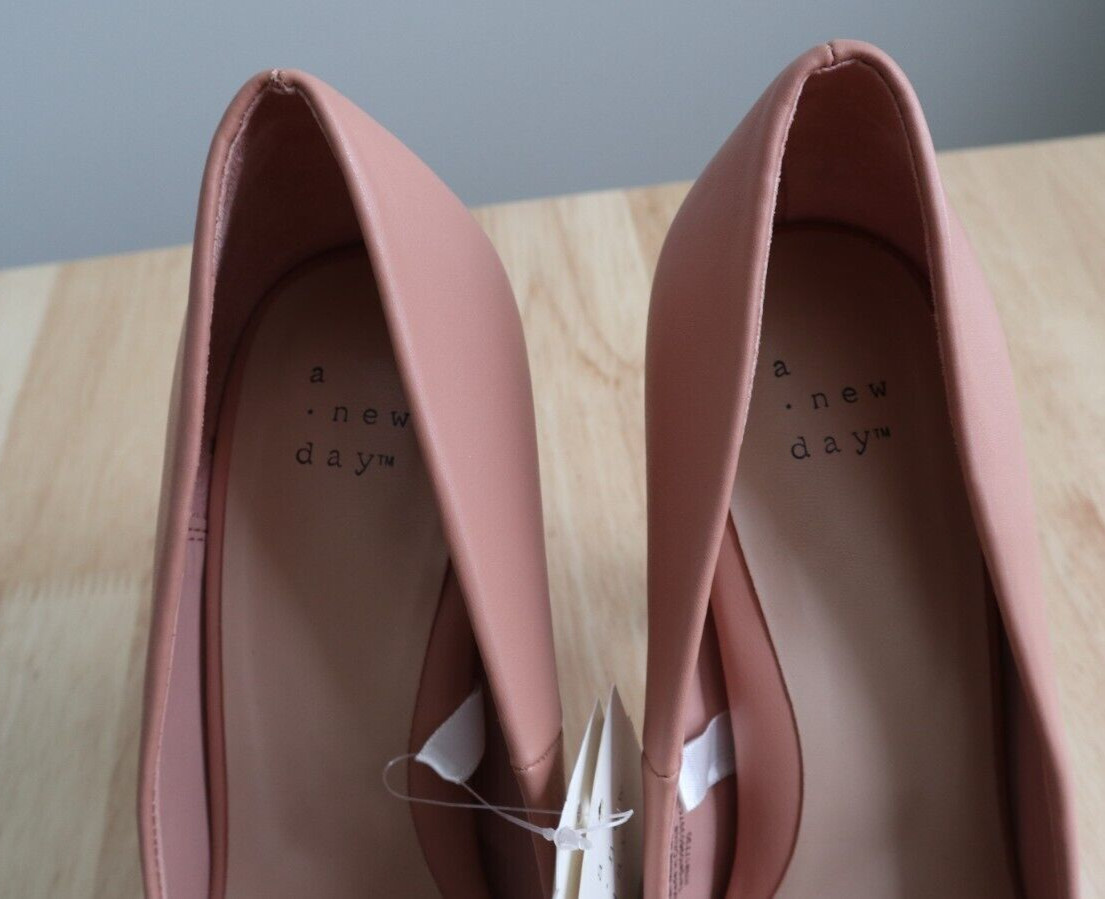 Women’s Shoes Sue Blush Memory Foam Contoured Pointy Toe Pumps Heels Brown 9