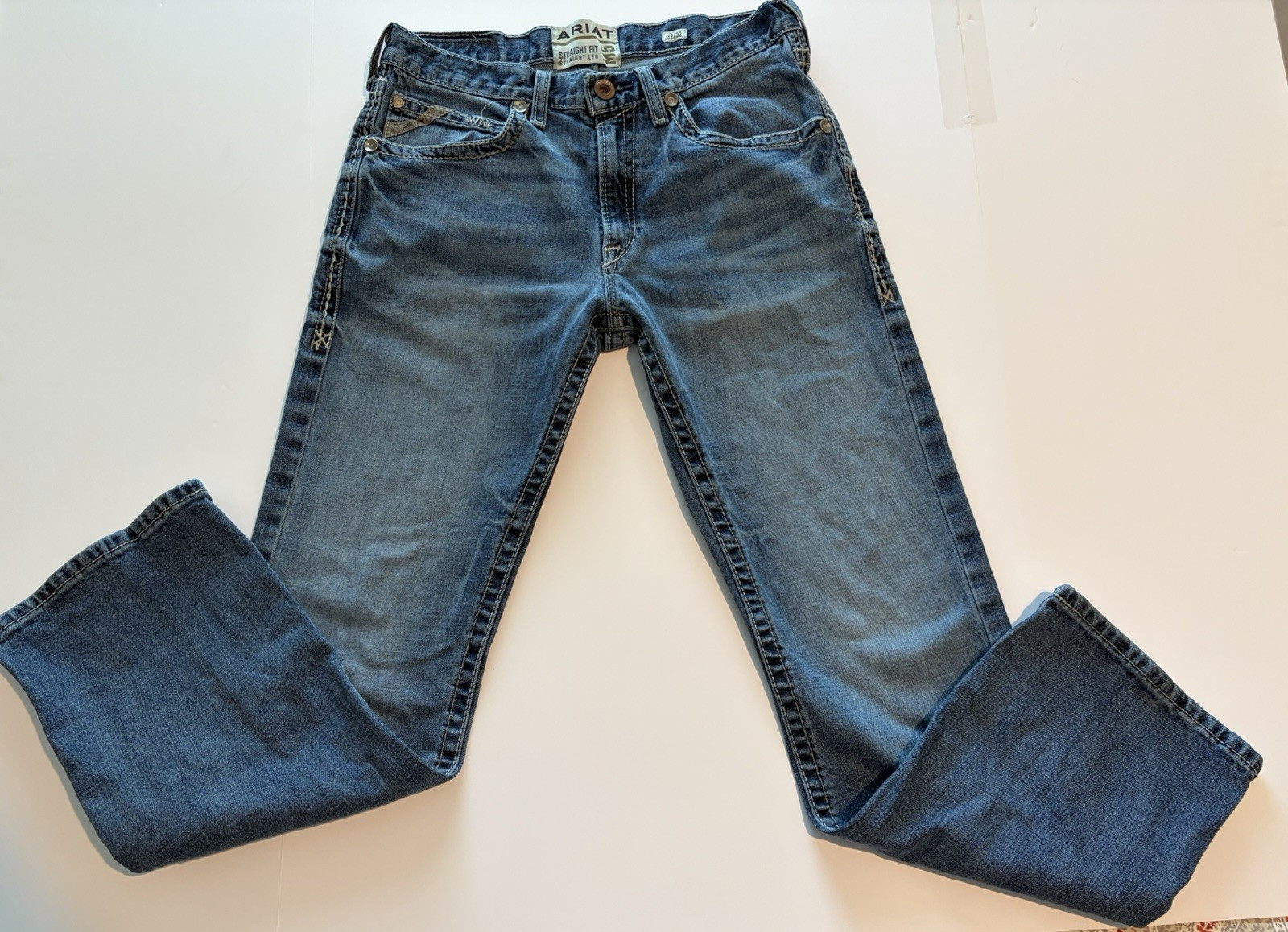 ARIAT M5 – Men’s Jeans – Straight Leg & Fit Western Denim Blue -Size 32×32