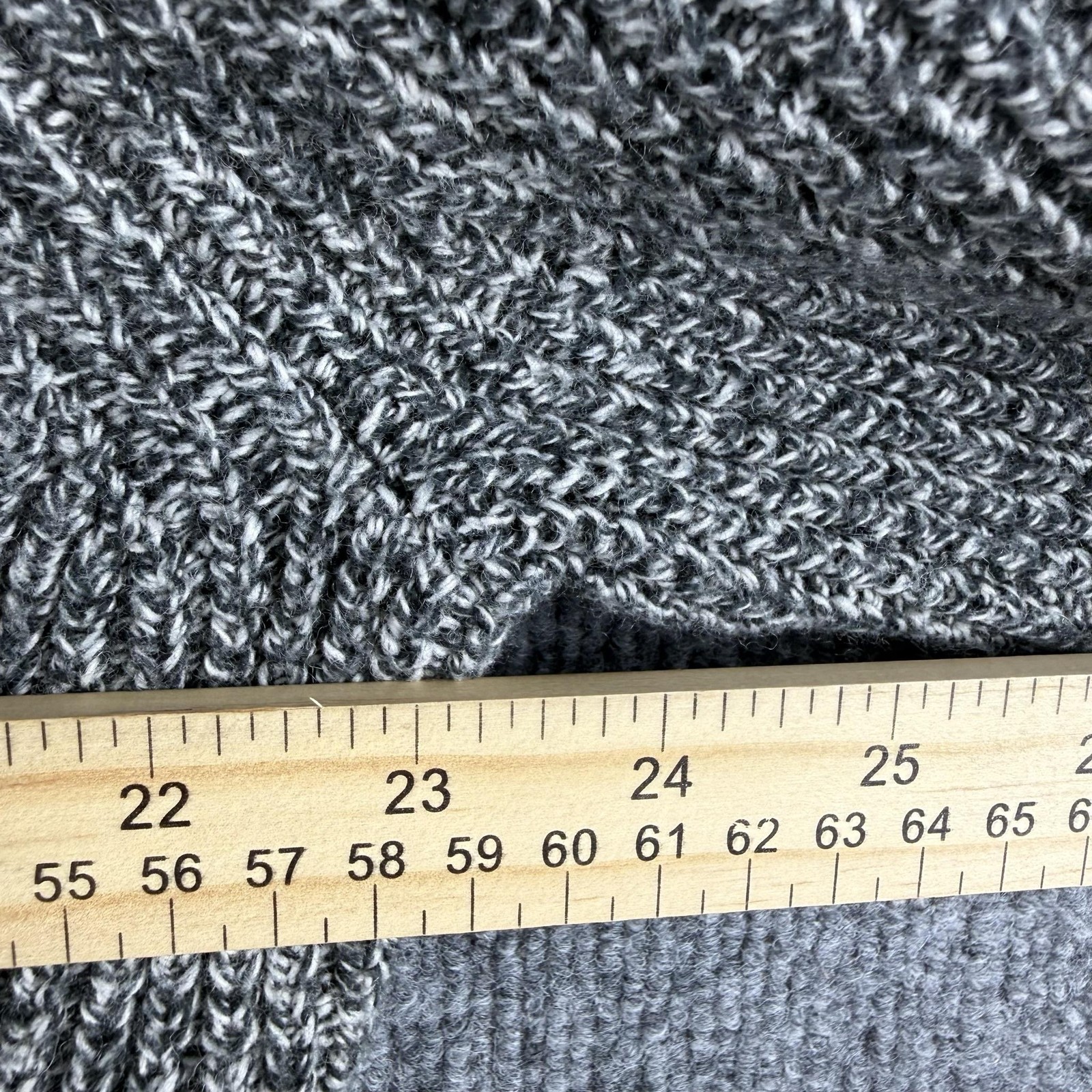 Mutual Weave Sweater Mens 2XL Gray Turtleneck Chunky Knit Pullover Heavyweight