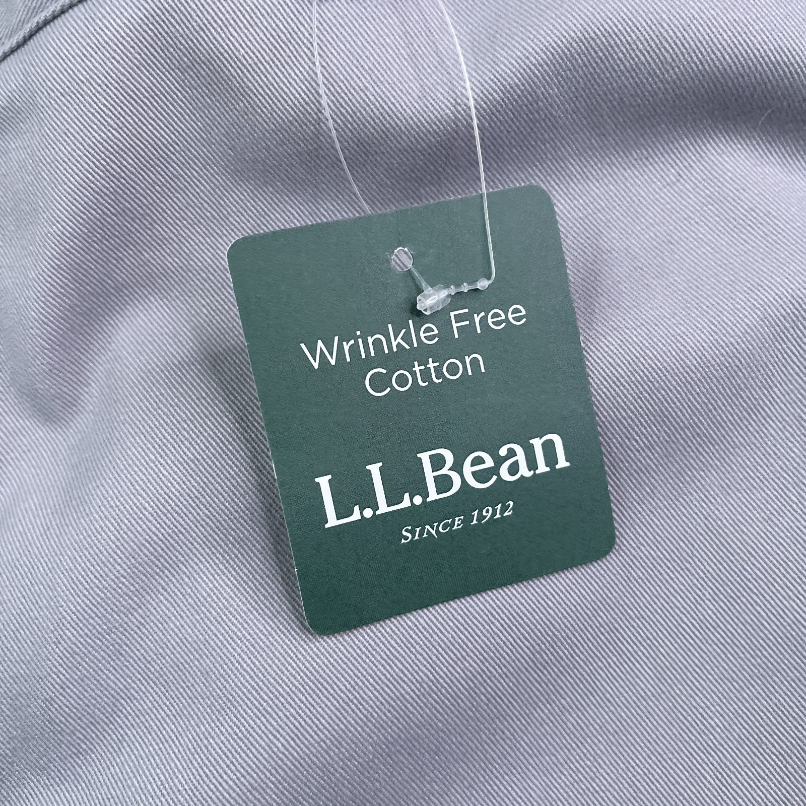 NEW LL Bean Pants Mens 35×34 Grey Wrinkle Free Double L Classic Fit Chino Slacks
