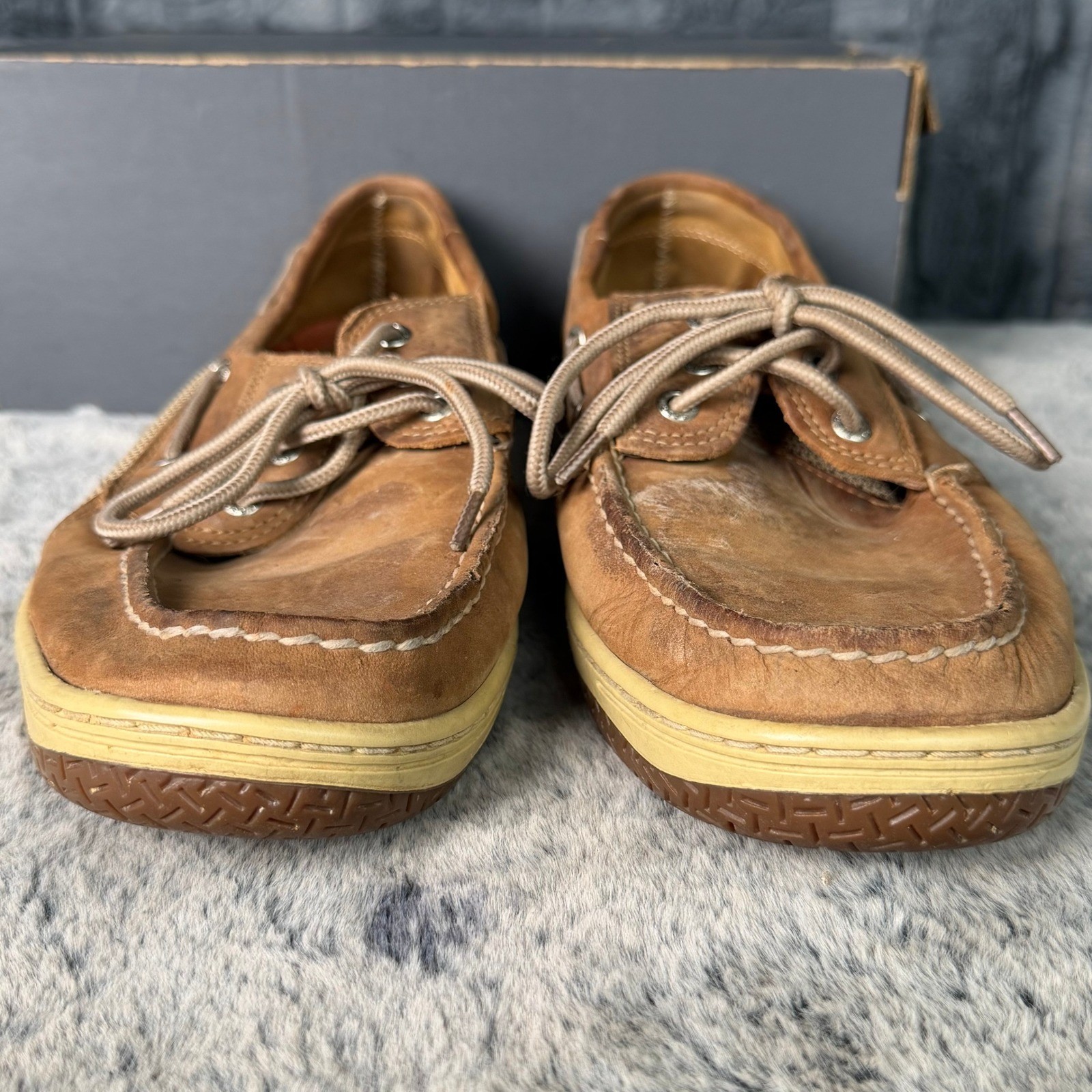Sperry Top-Sider Billfish Boat Shoes Mens 10.5 Tan Brown Leather Mesh 0799320