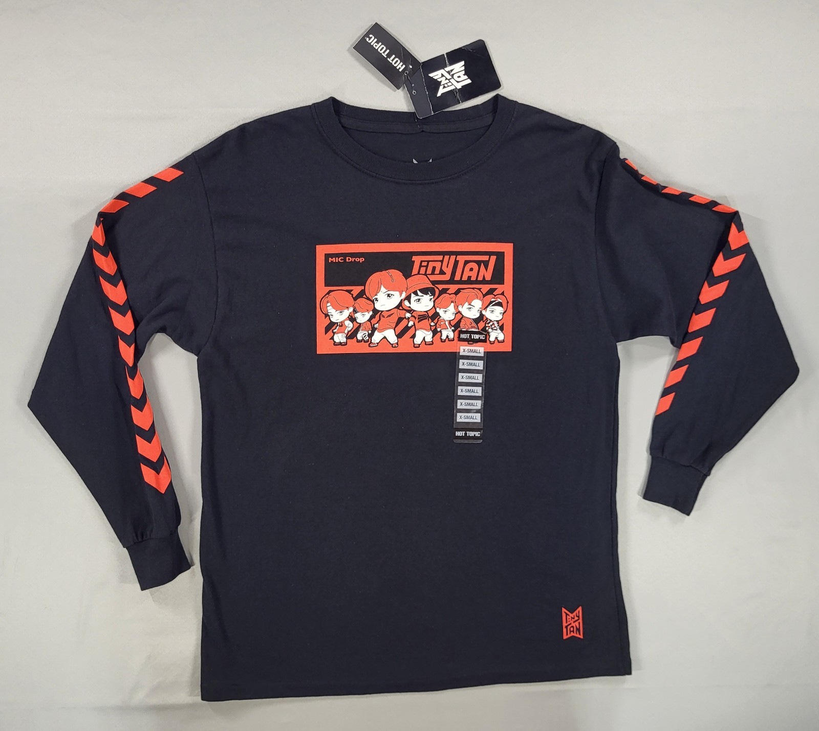 Official BTS TinyTAN Mic Drop Long Sleeve Shirt Hot Topic Size XS NWT