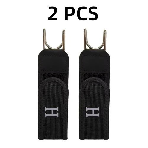 2PCS Tactical Metal Hook Elastic Belt Buckle-Less Invisible Waist Belt Closure