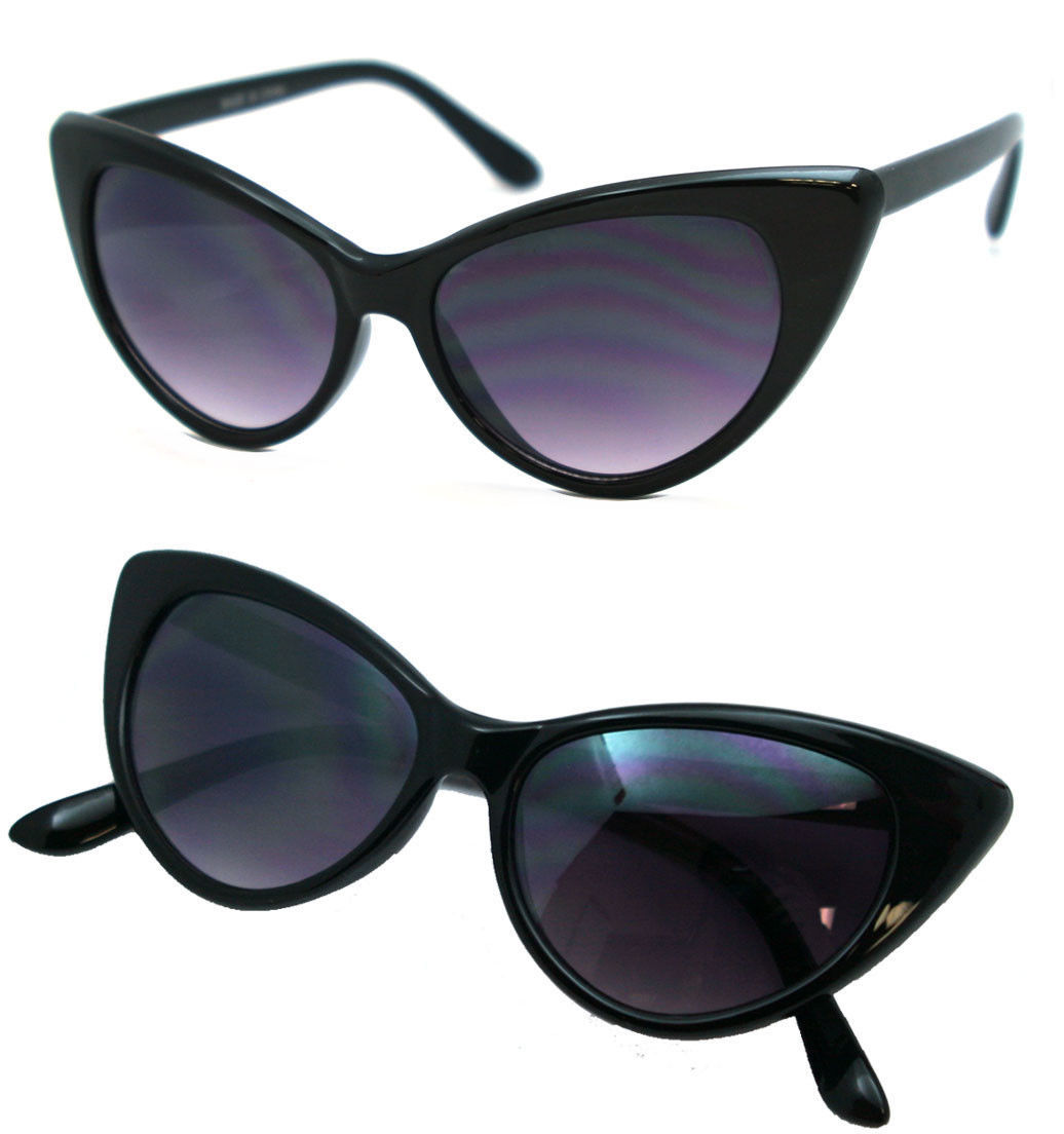 New Womens Cat Eye Retro Vintage 50s 60s Style Rockabilly Sunglasses Eye Glasses