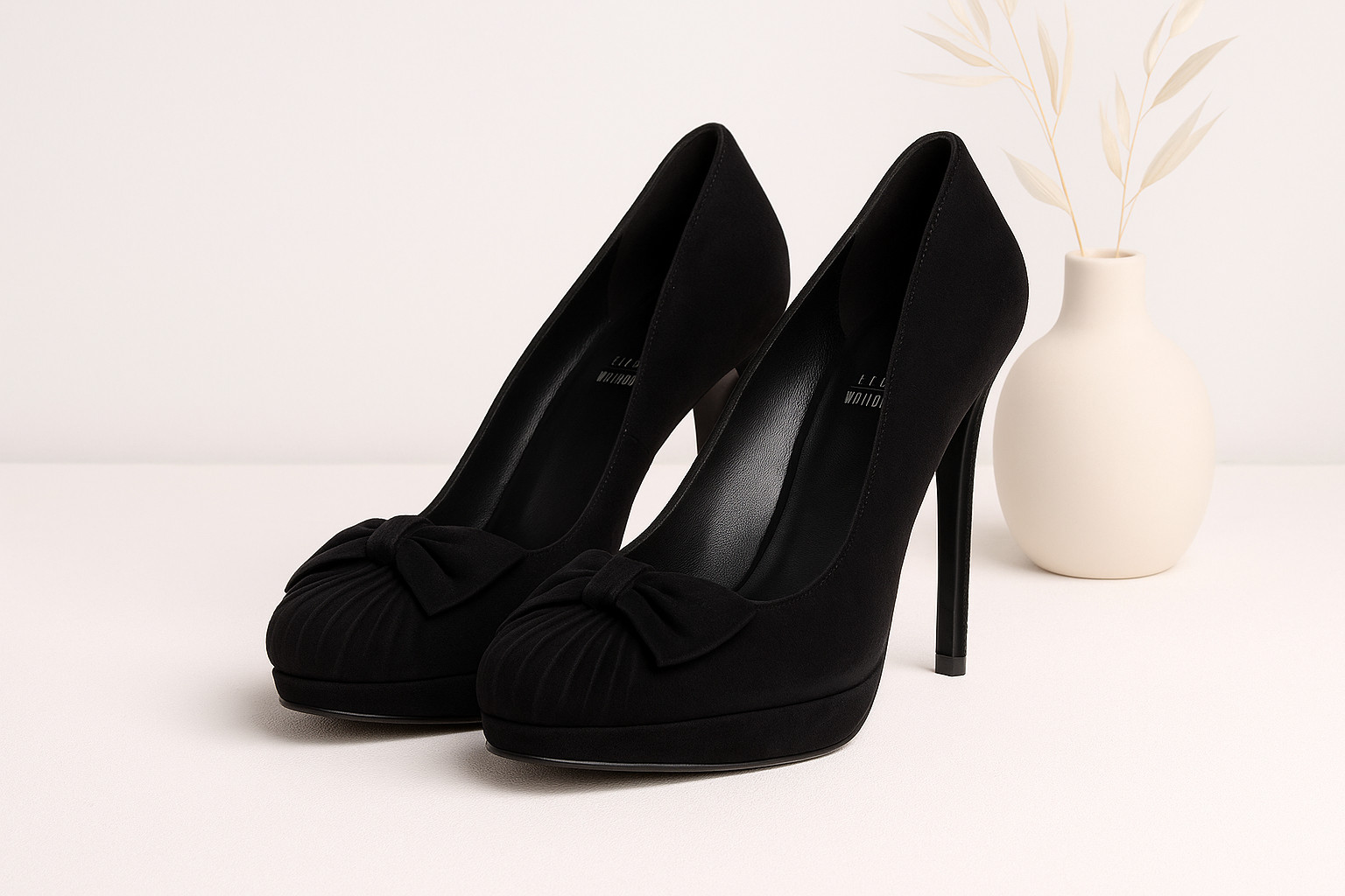 Stuart Weitzman Pumps 41 Suede Bow Platform 12cm High Heels