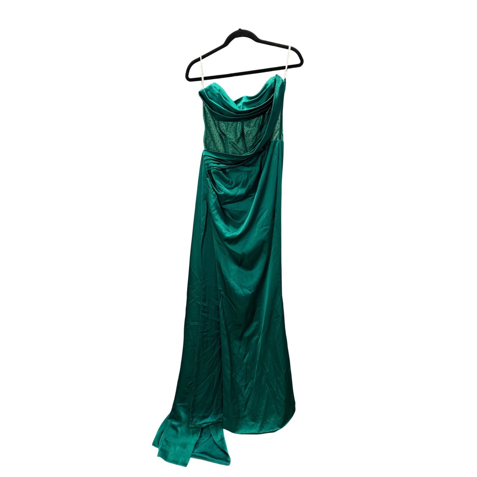Mrs. Circle L Holly Green Crystallized Corset Dress Evening Gown Regency Prom