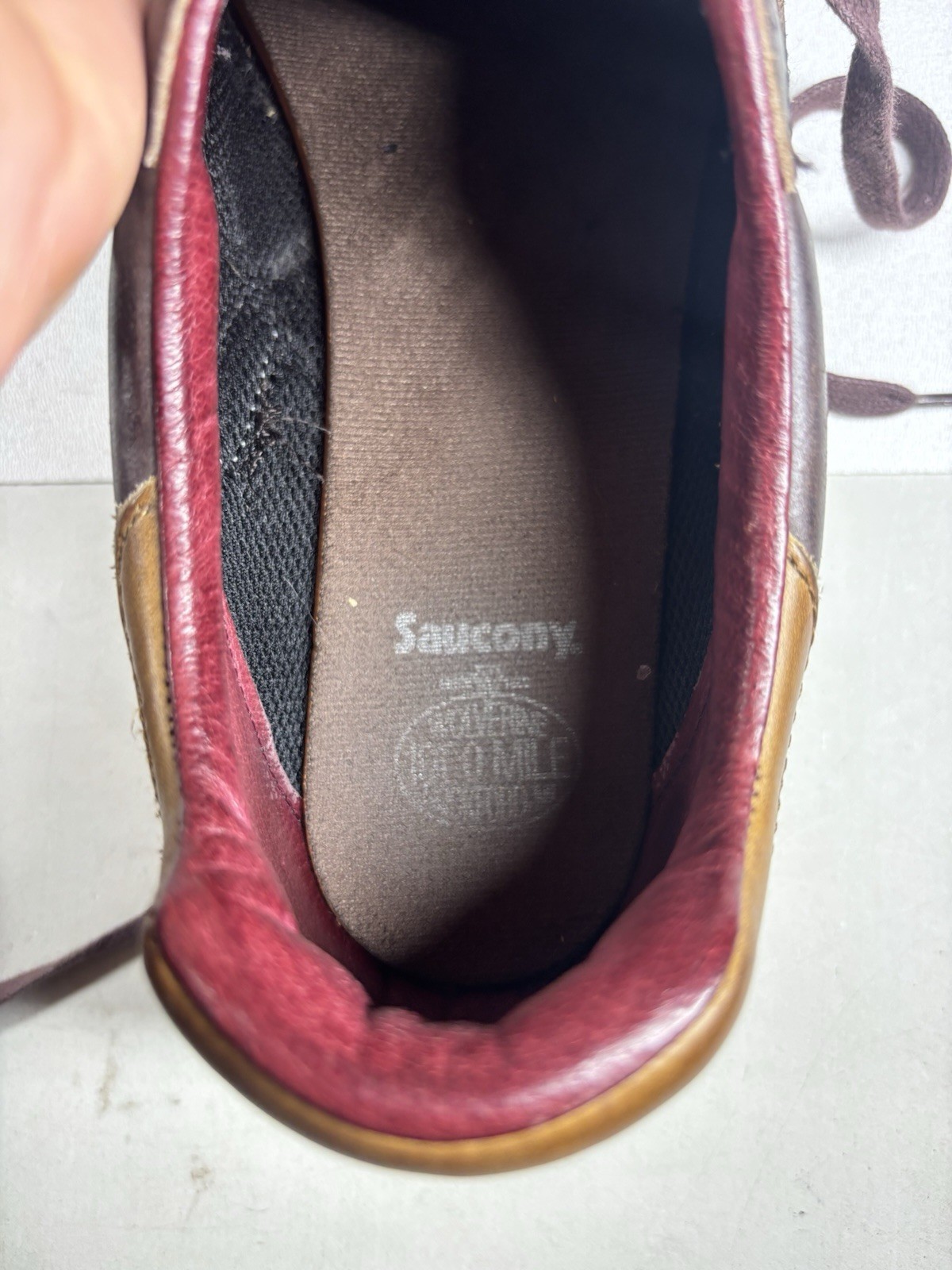 Wolverine x Saucony Shadow Original 1000 Mile Men 12.5 Leather Sneakers Rare USA