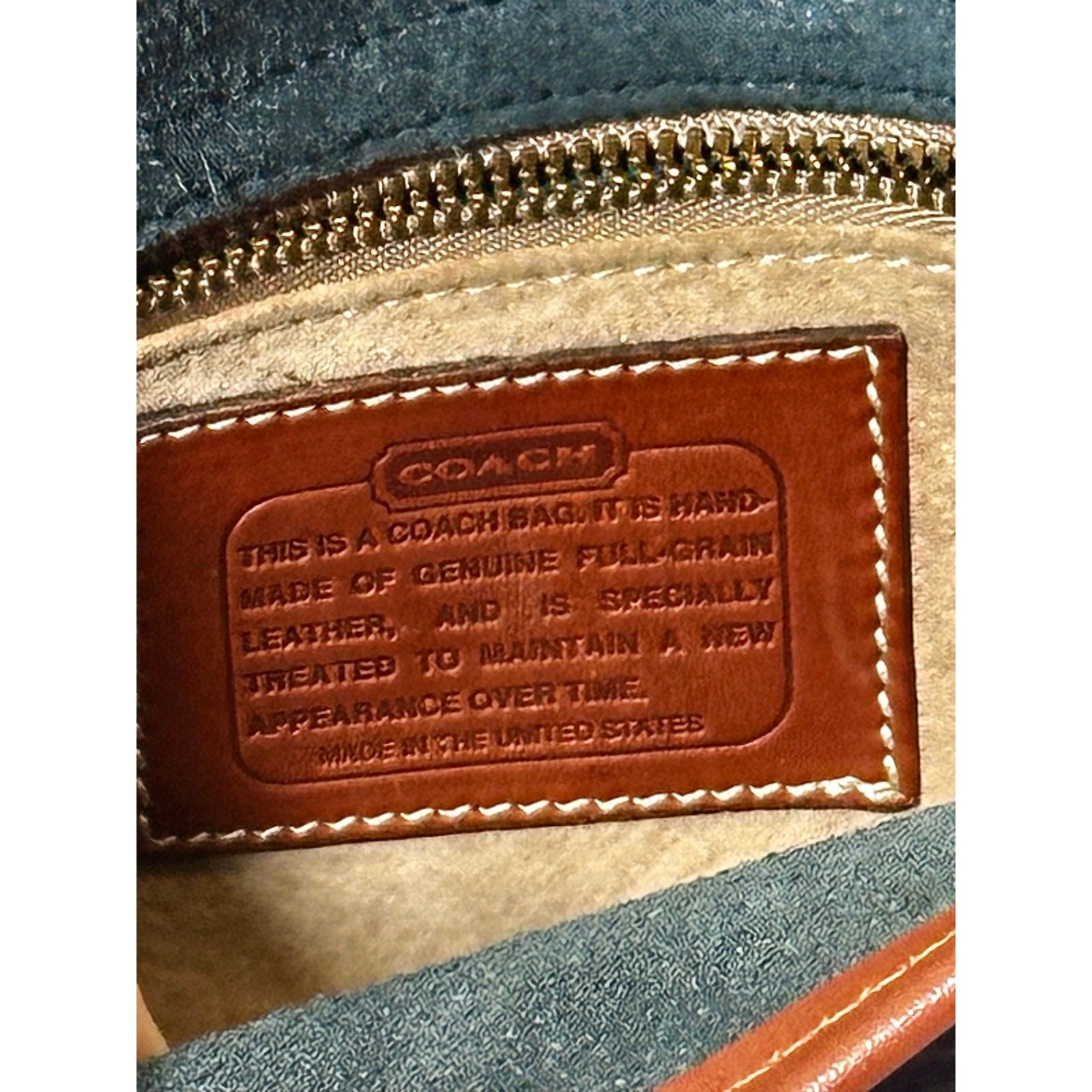 HTF Vintage Coach Sheridan Dakota Cassidy 4204 Navy British Tan Mini Bag USA