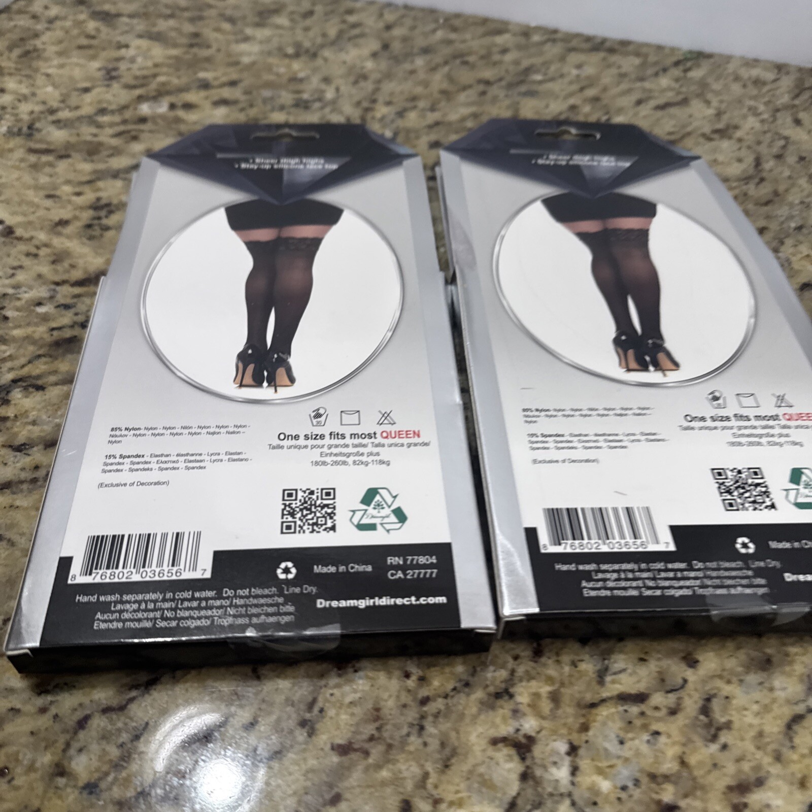 Dreamgirl (2) Thigh High – Queen – 0005X Black Cosplay Halloween Brand New.